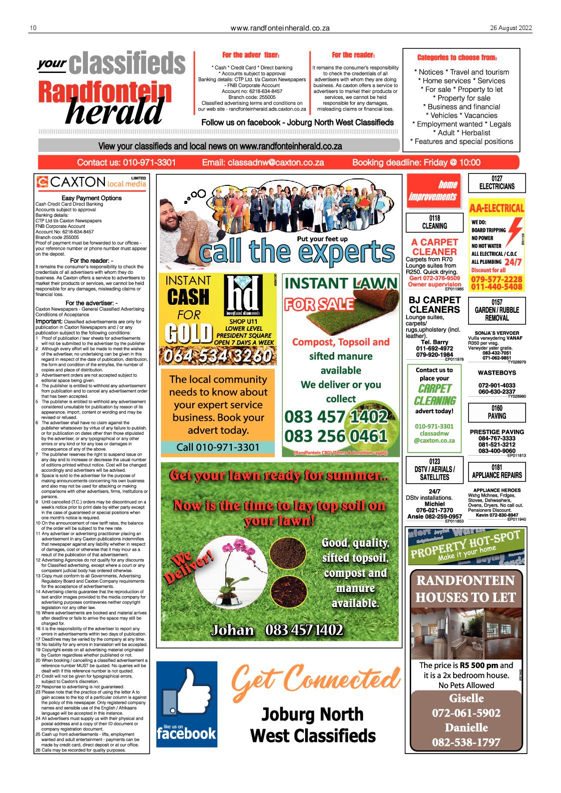 Randfontein Herald 26 August 2022 page 10