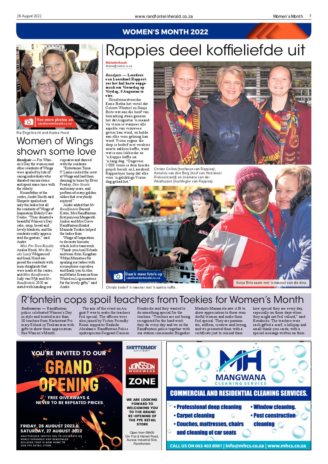 Randfontein Herald 26 August 2022 page 3