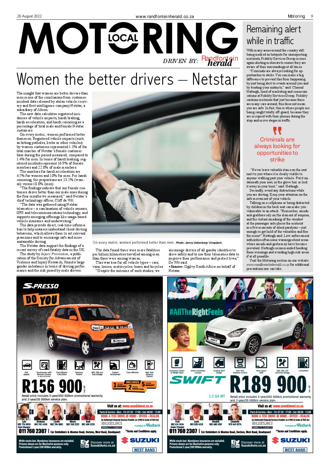 Randfontein Herald 26 August 2022 page 9