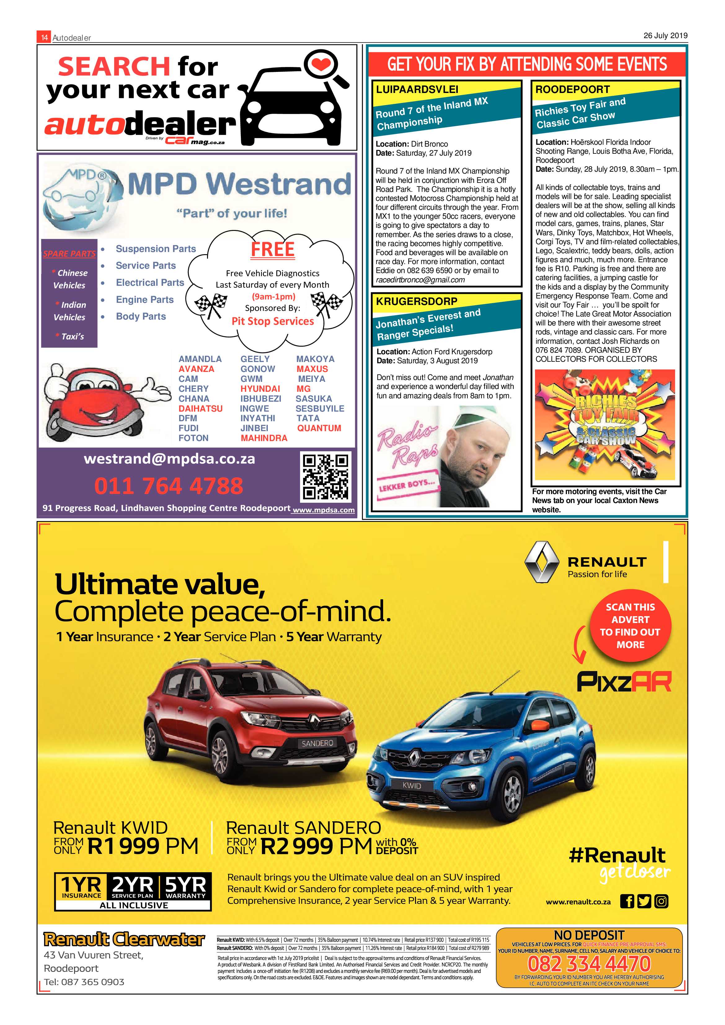 Randfontein Herald 26 July 2019 page 14