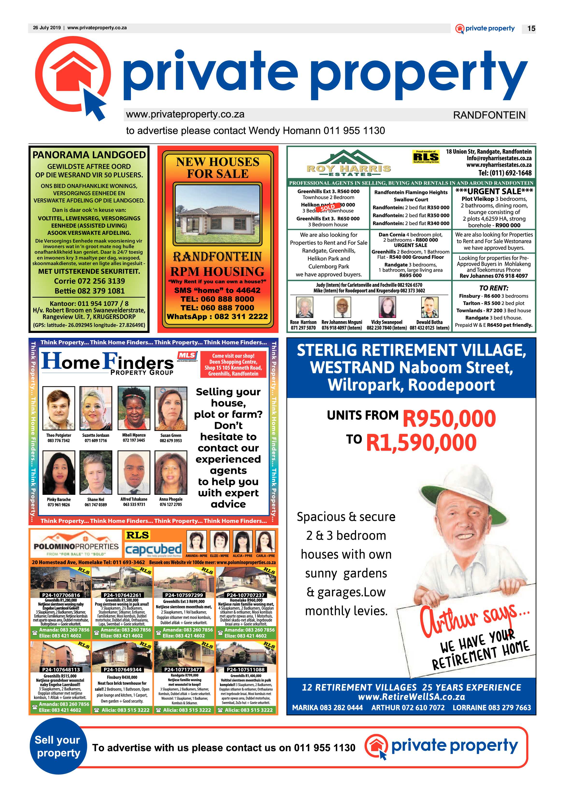 Randfontein Herald 26 July 2019 page 15