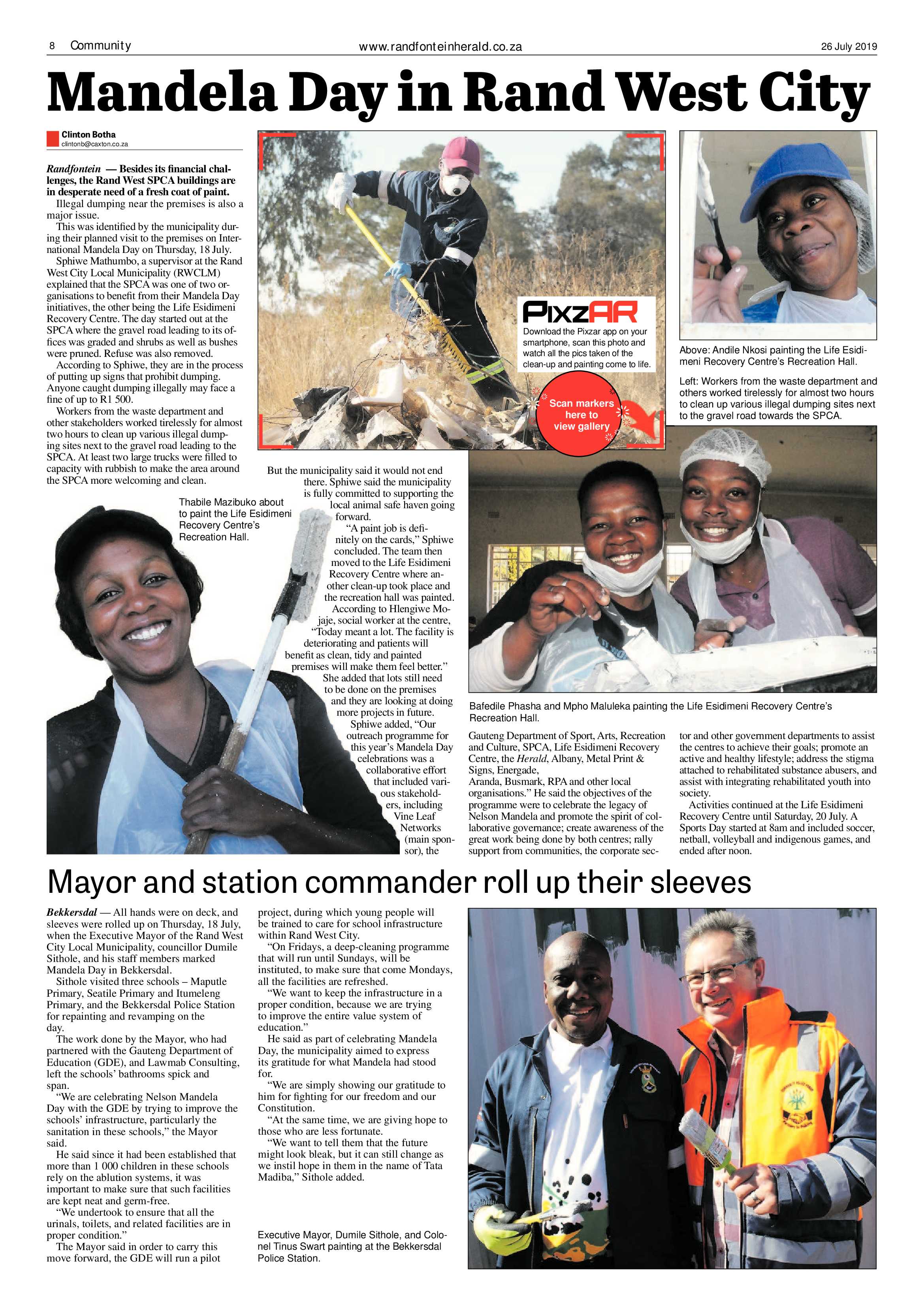 Randfontein Herald 26 July 2019 page 8