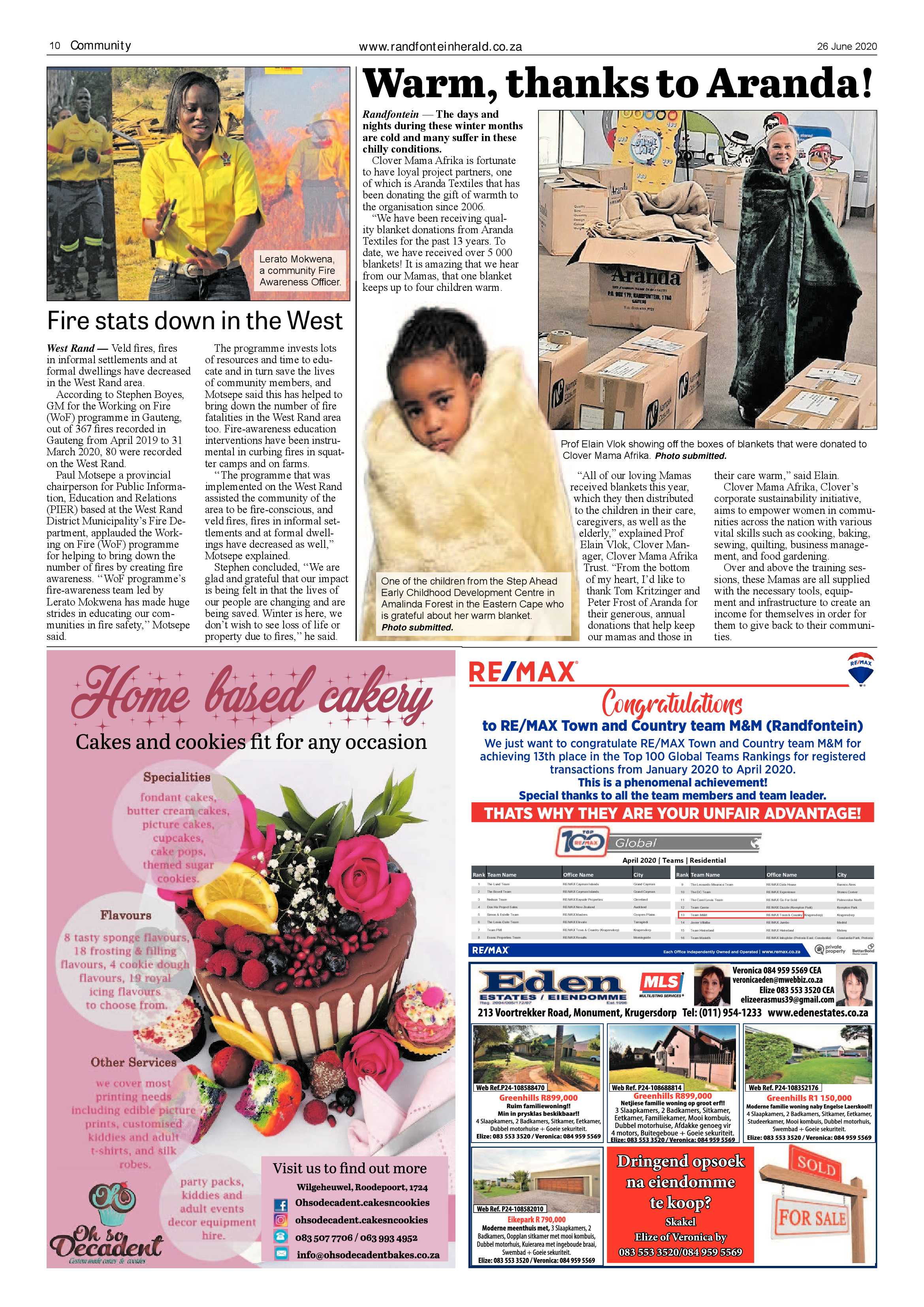 Randfontein Herald 26 June 2020 page 10