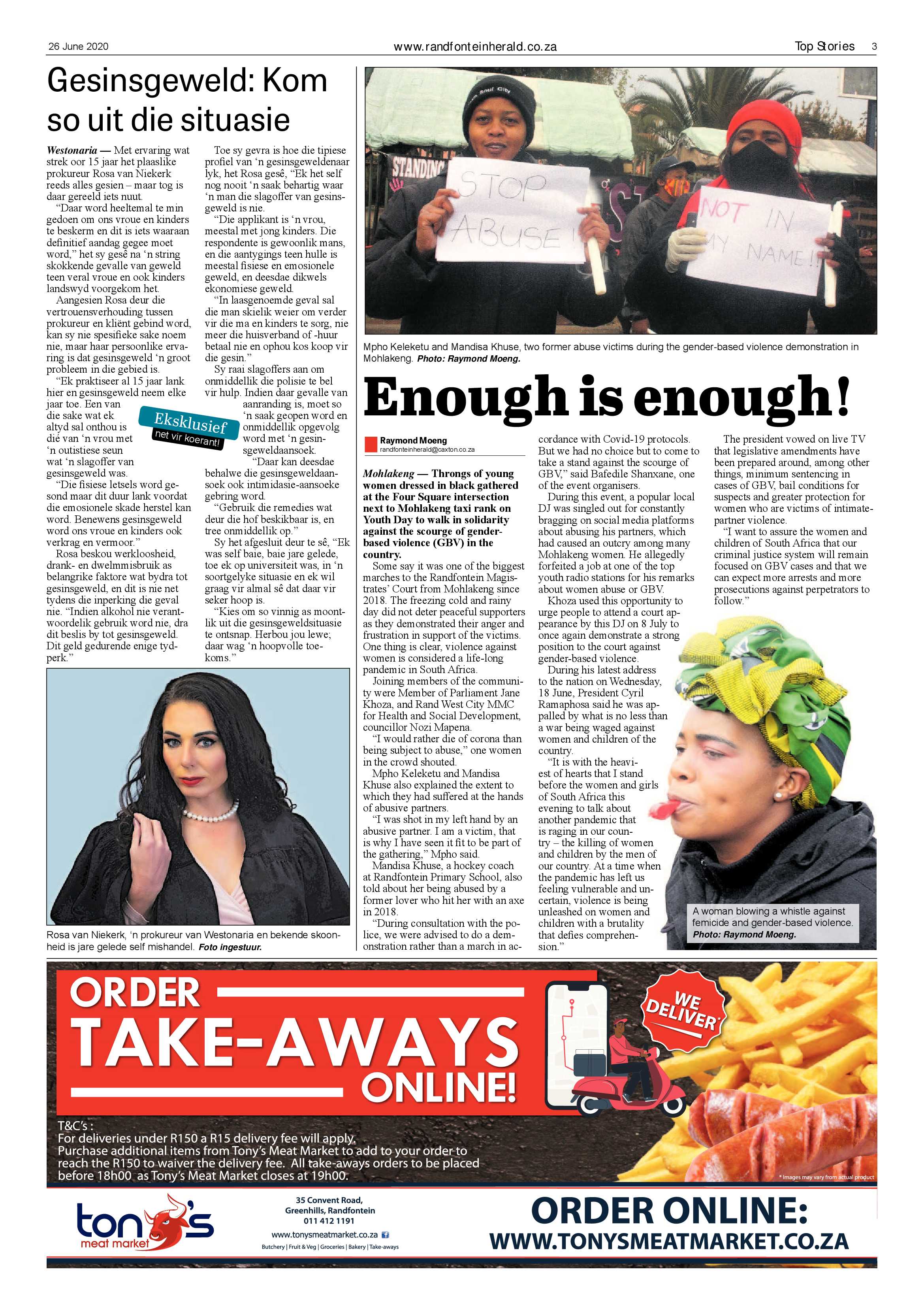 Randfontein Herald 26 June 2020 page 3