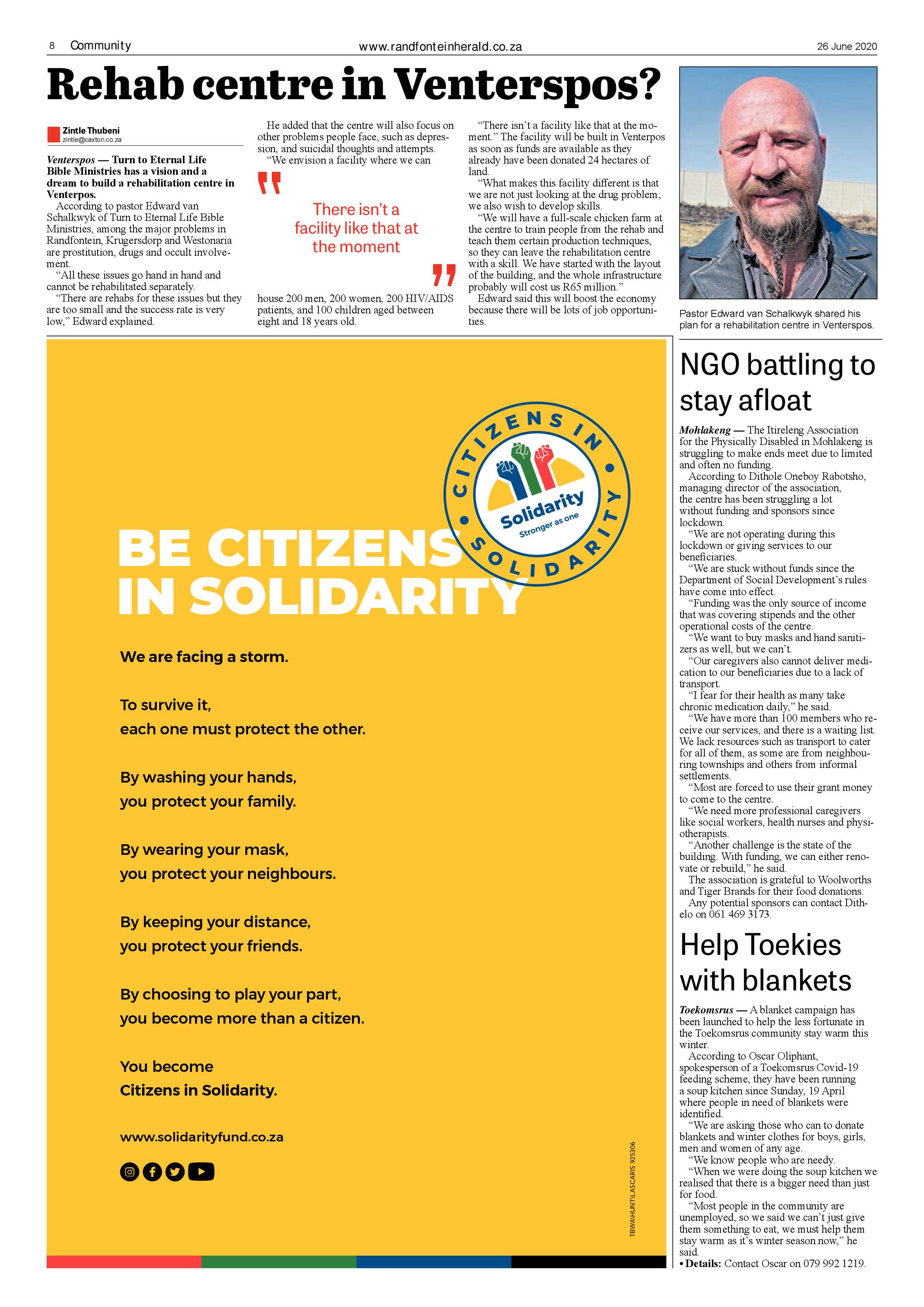 Randfontein Herald 26 June 2020 page 8