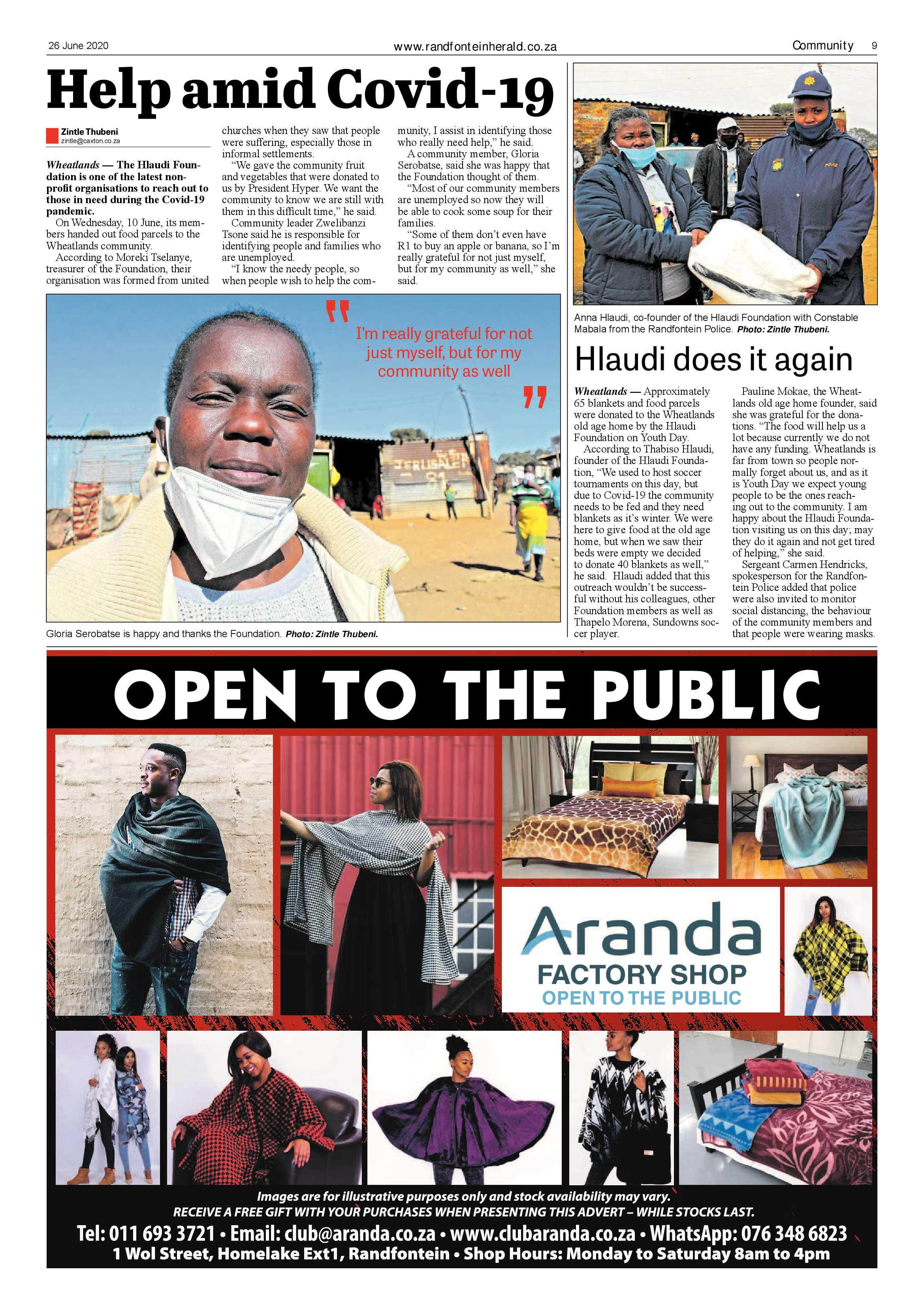 Randfontein Herald 26 June 2020 page 9