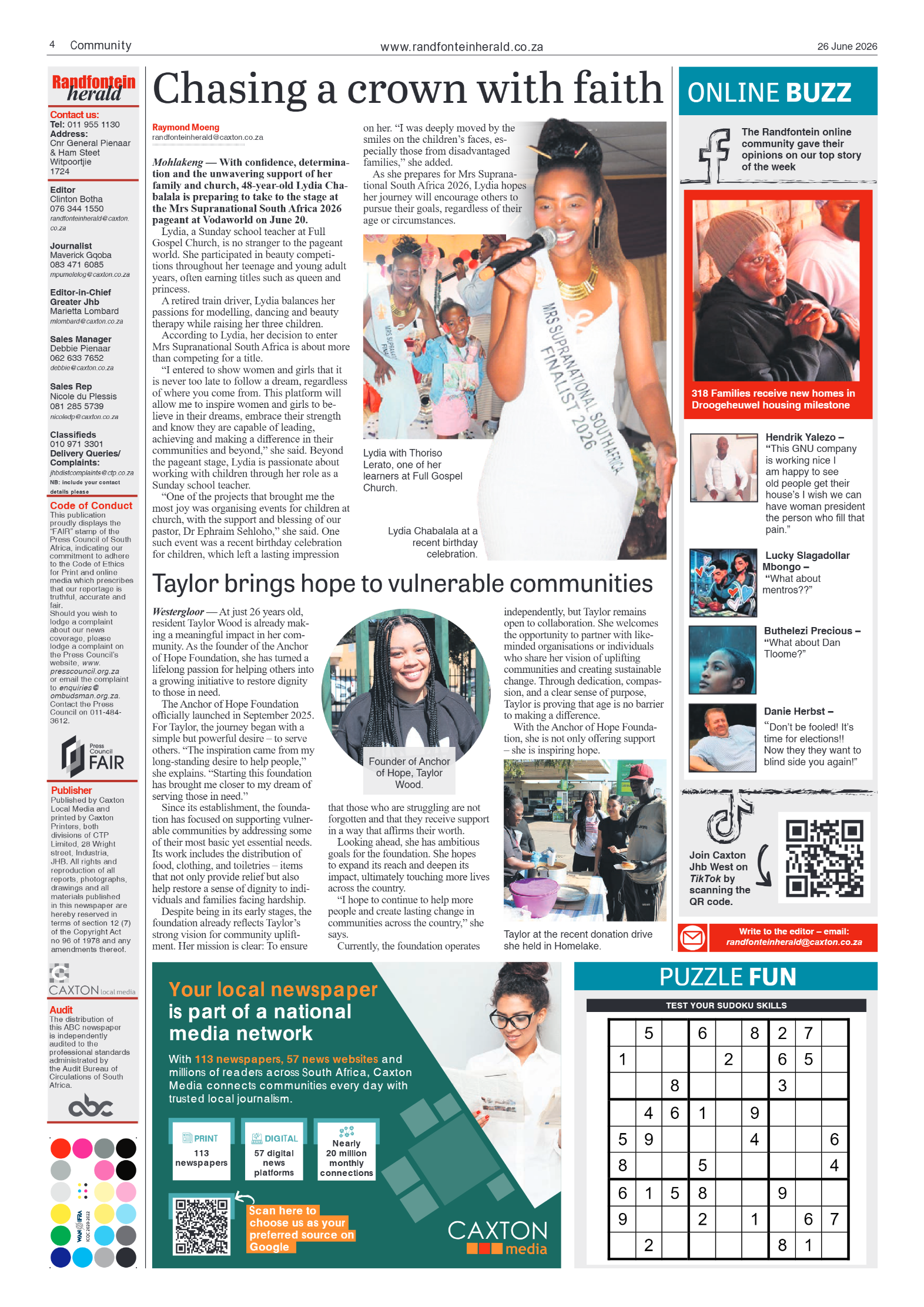 Randfontein Herald 26 June 2026 page 4