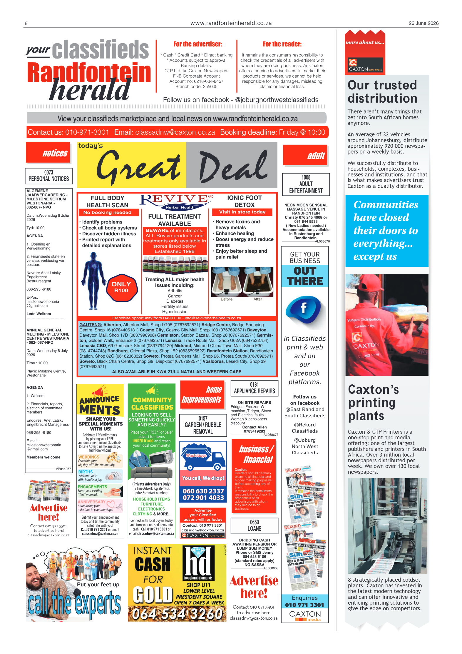 Randfontein Herald 26 June 2026 page 6
