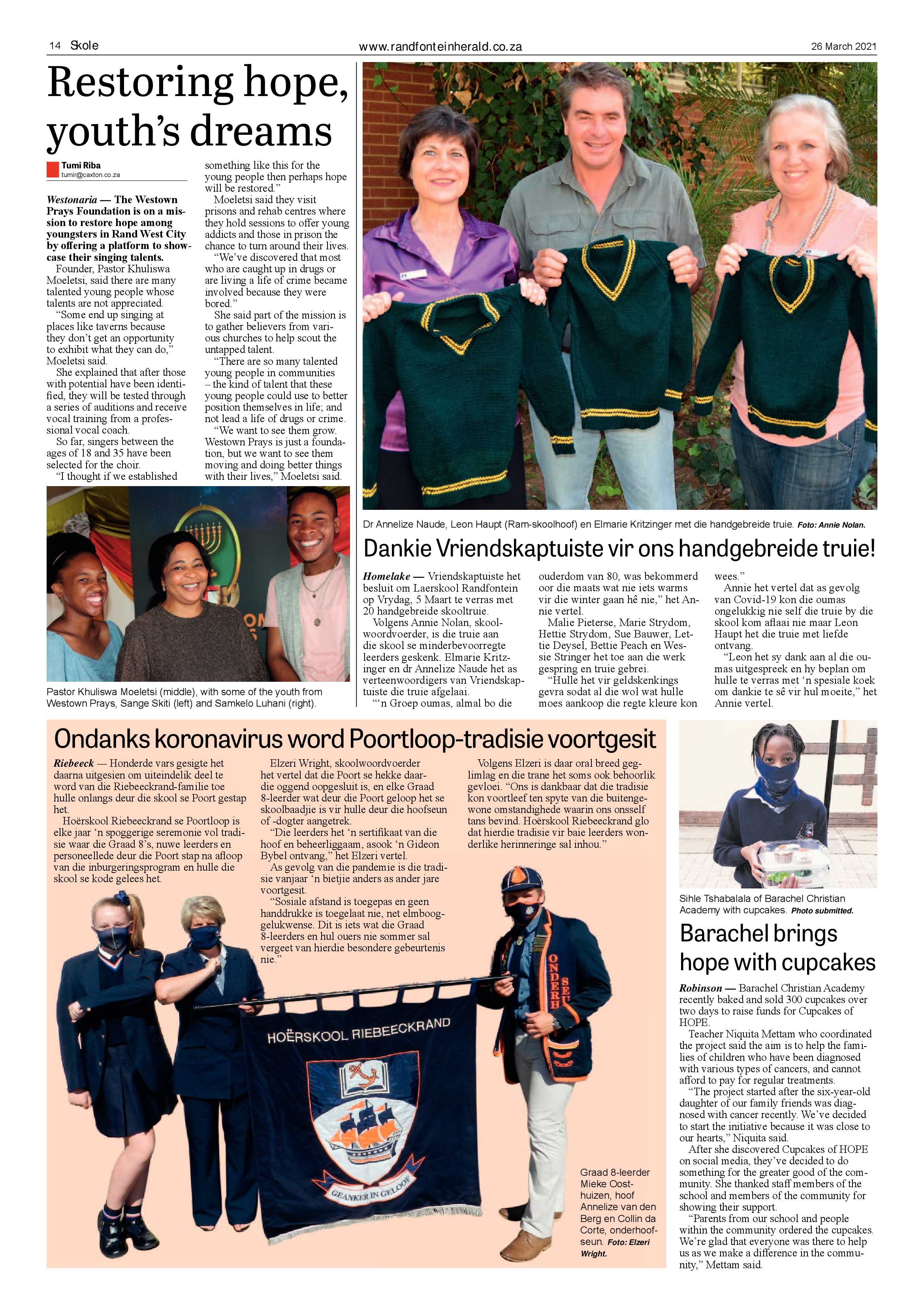 Randfontein Herald 26 March 2021 page 14