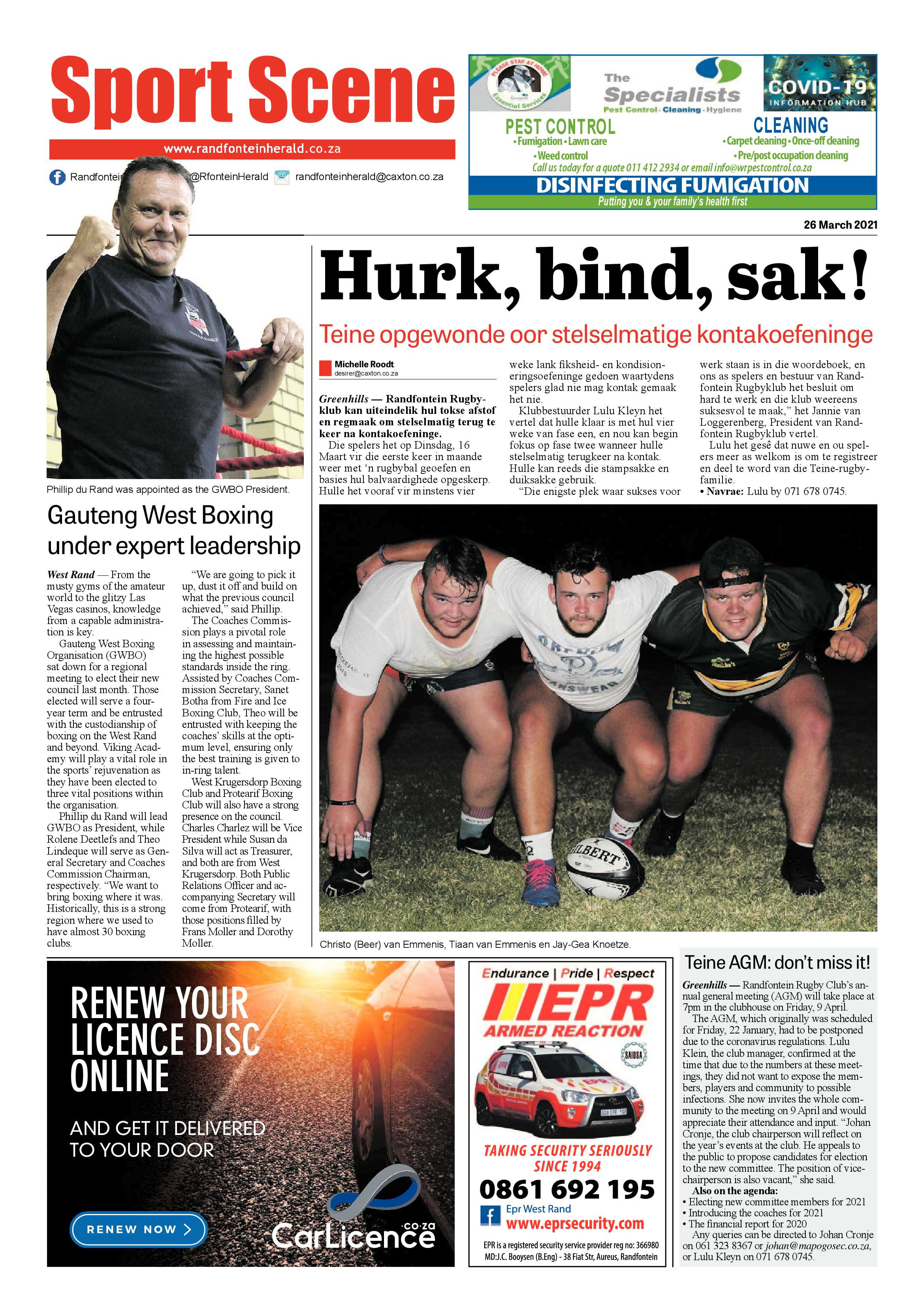Randfontein Herald 26 March 2021 page 20