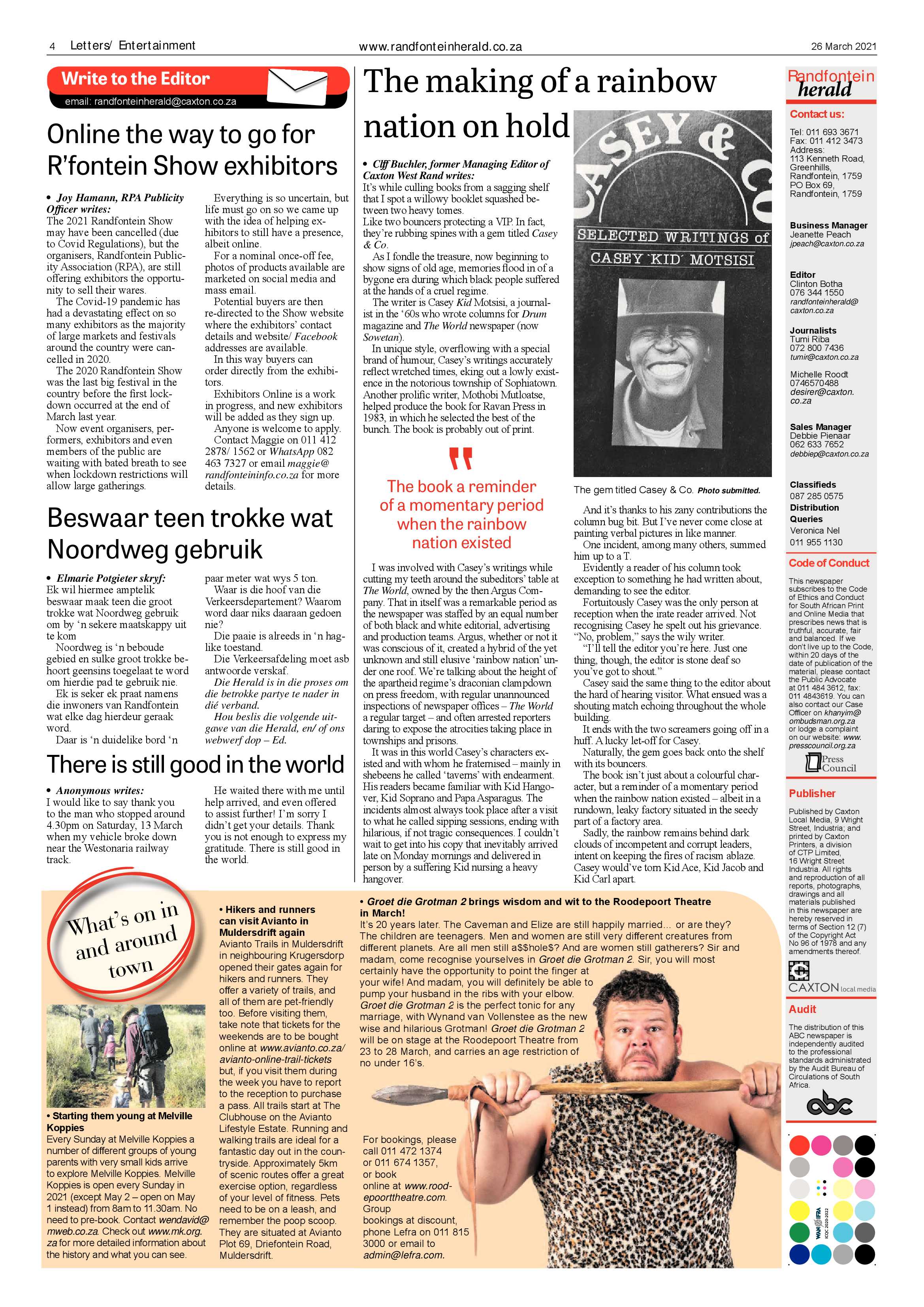 Randfontein Herald 26 March 2021 page 4