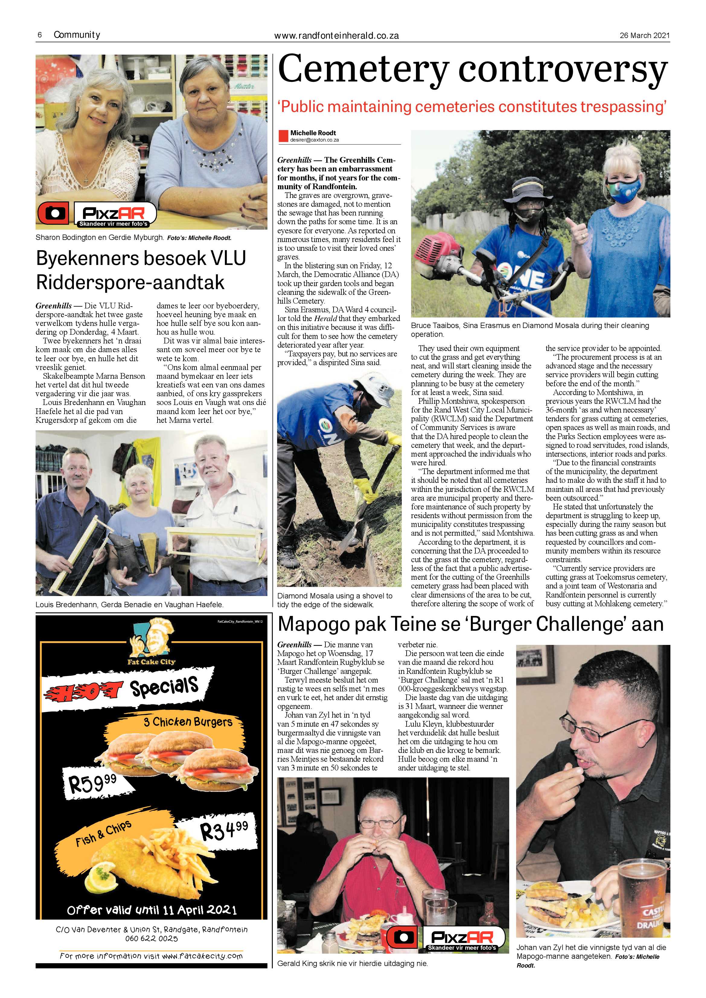 Randfontein Herald 26 March 2021 page 6
