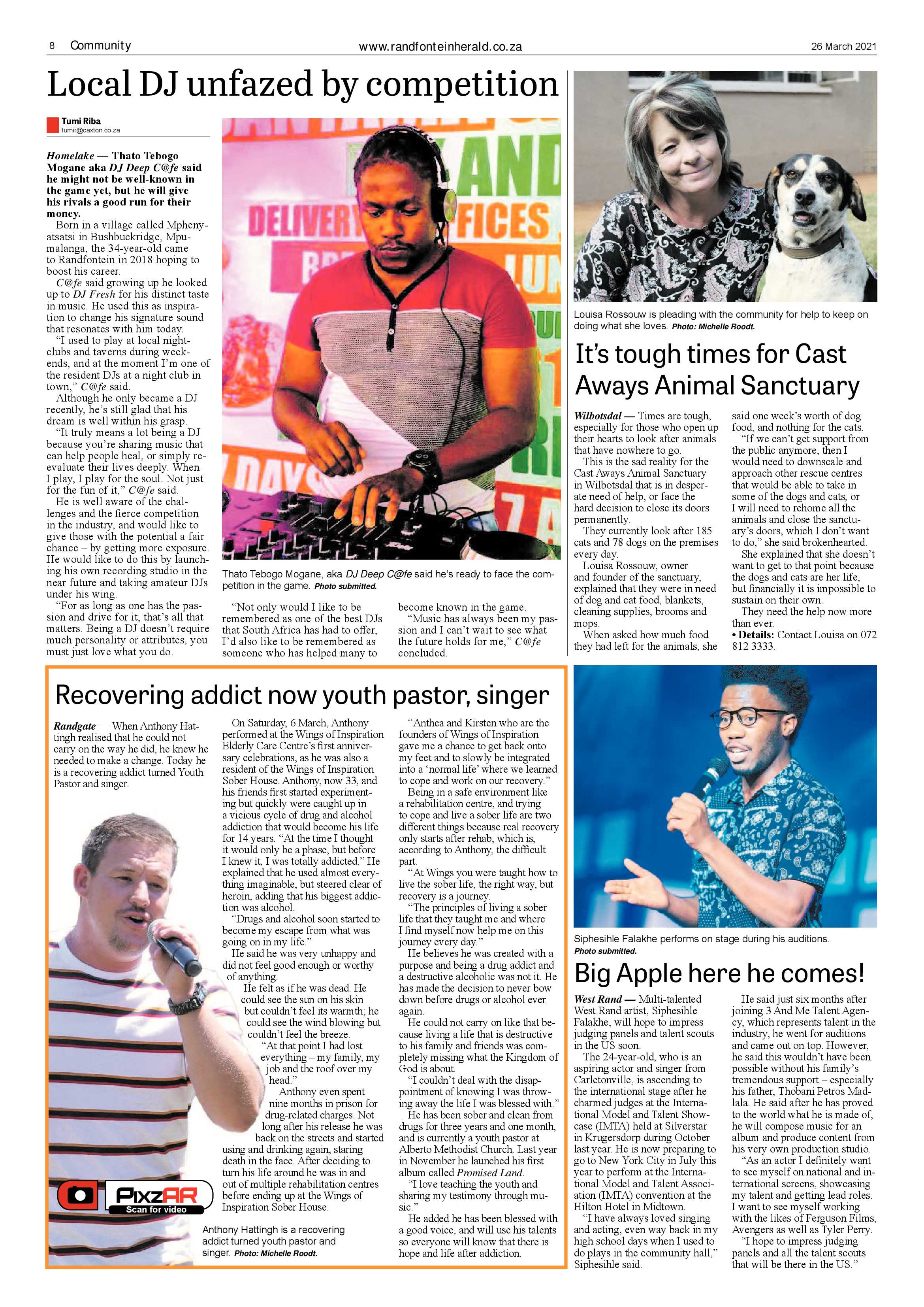 Randfontein Herald 26 March 2021 page 8
