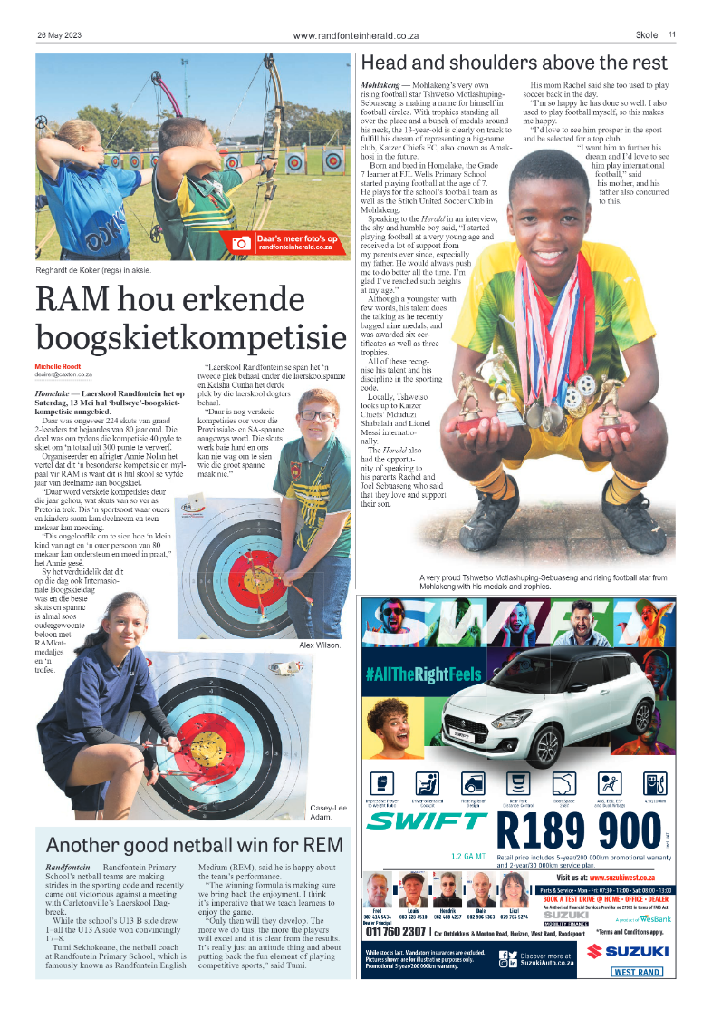 Randfontein Herald 26 May 2023 page 11