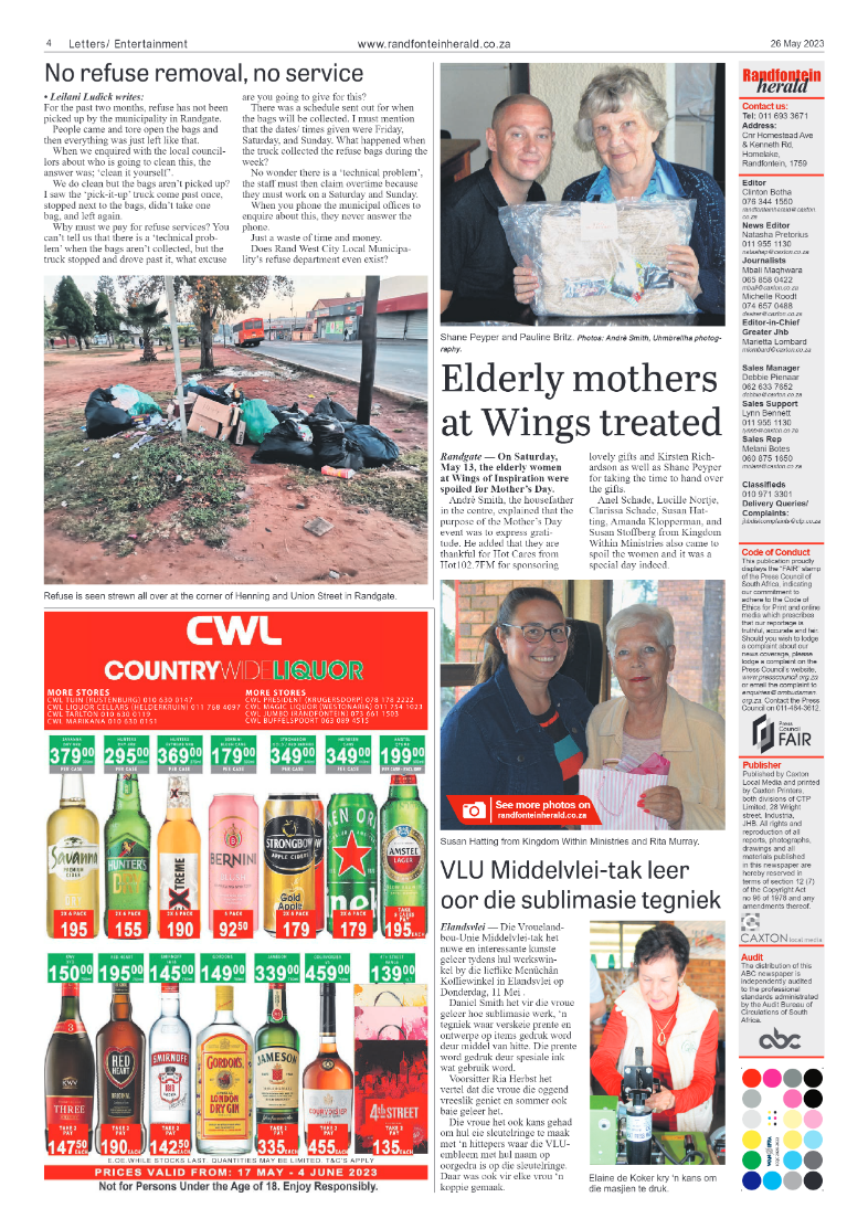 Randfontein Herald 26 May 2023 page 4