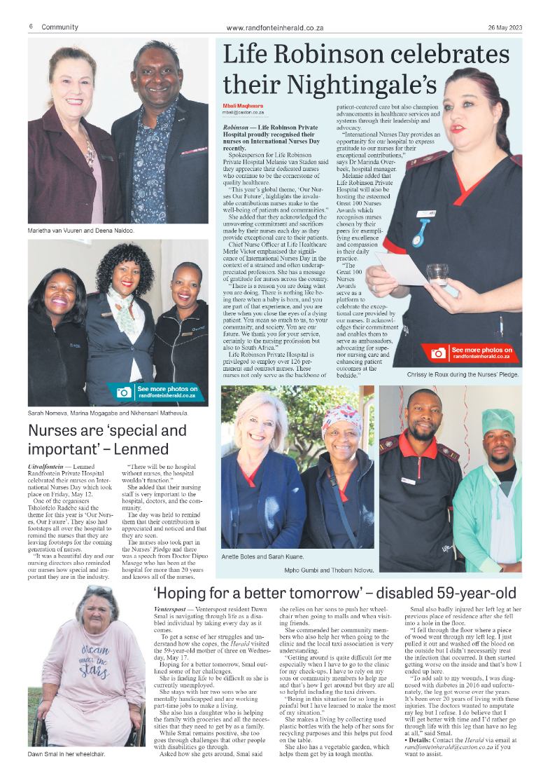 Randfontein Herald 26 May 2023 page 6