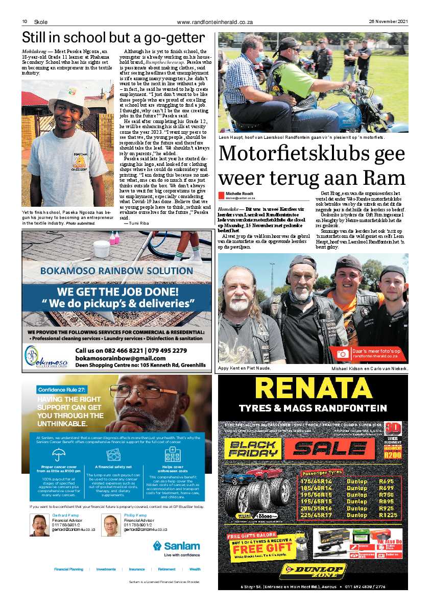 Randfontein Herald 26 November 2021 page 12