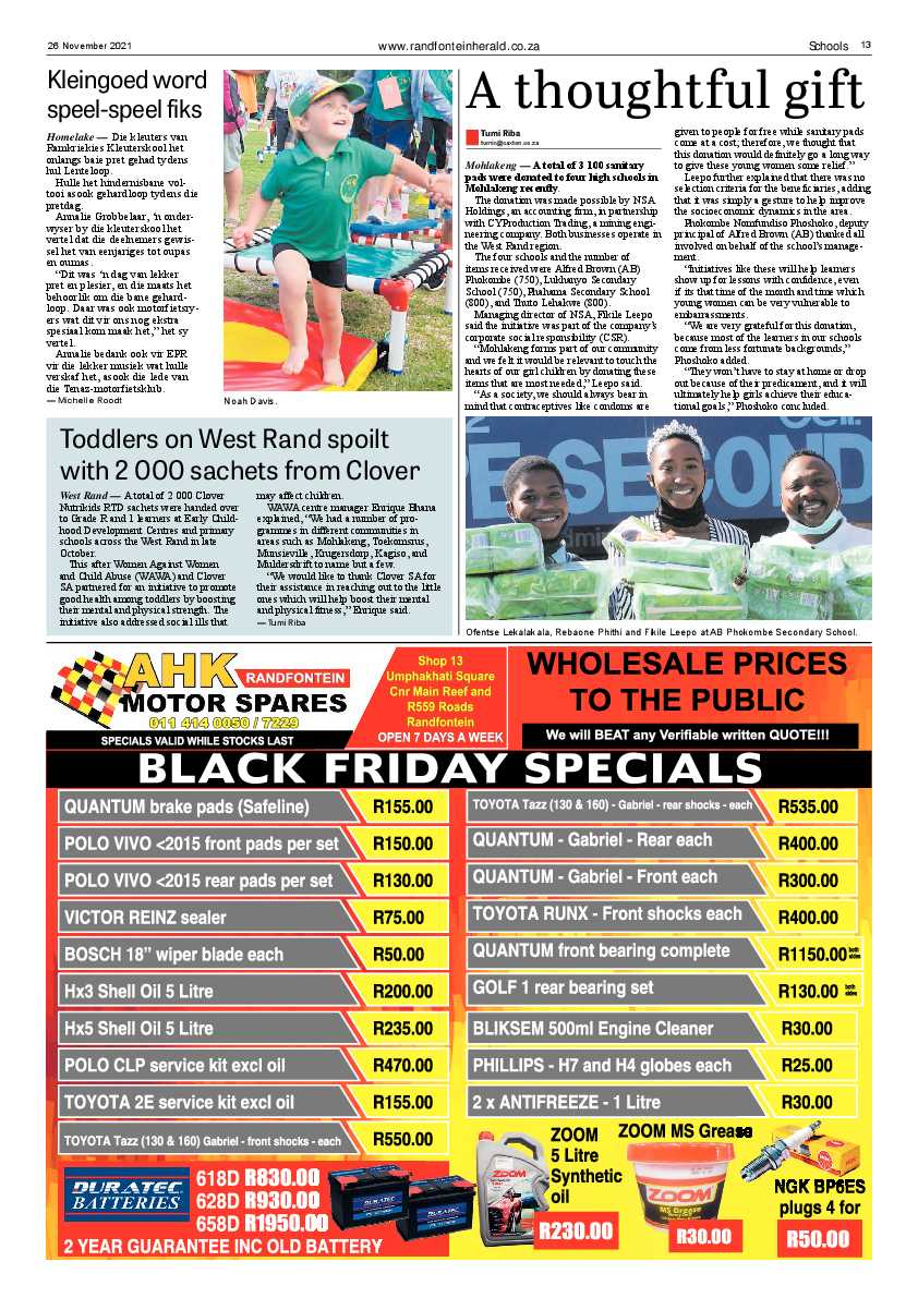 Randfontein Herald 26 November 2021 page 15