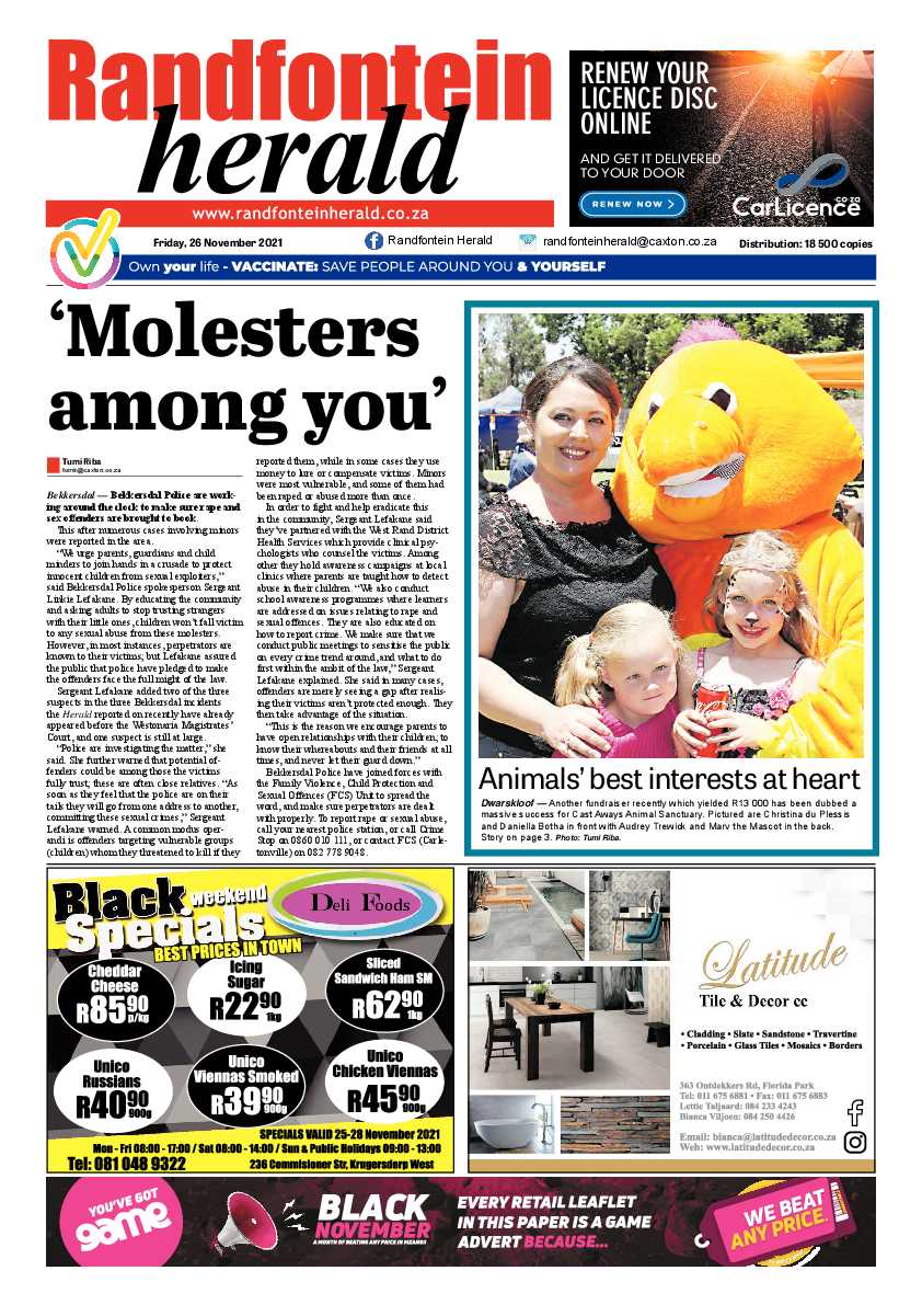 Randfontein Herald 26 November 2021 page 3