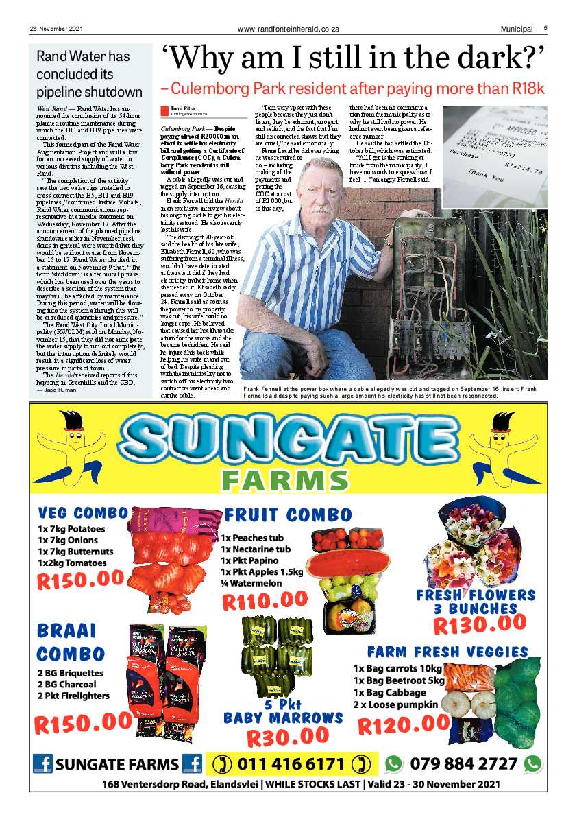 Randfontein Herald 26 November 2021 page 7