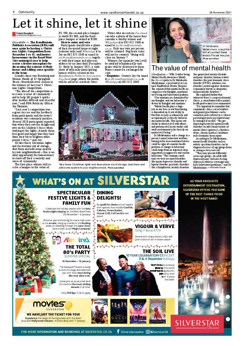 Randfontein Herald 26 November 2021 page 8