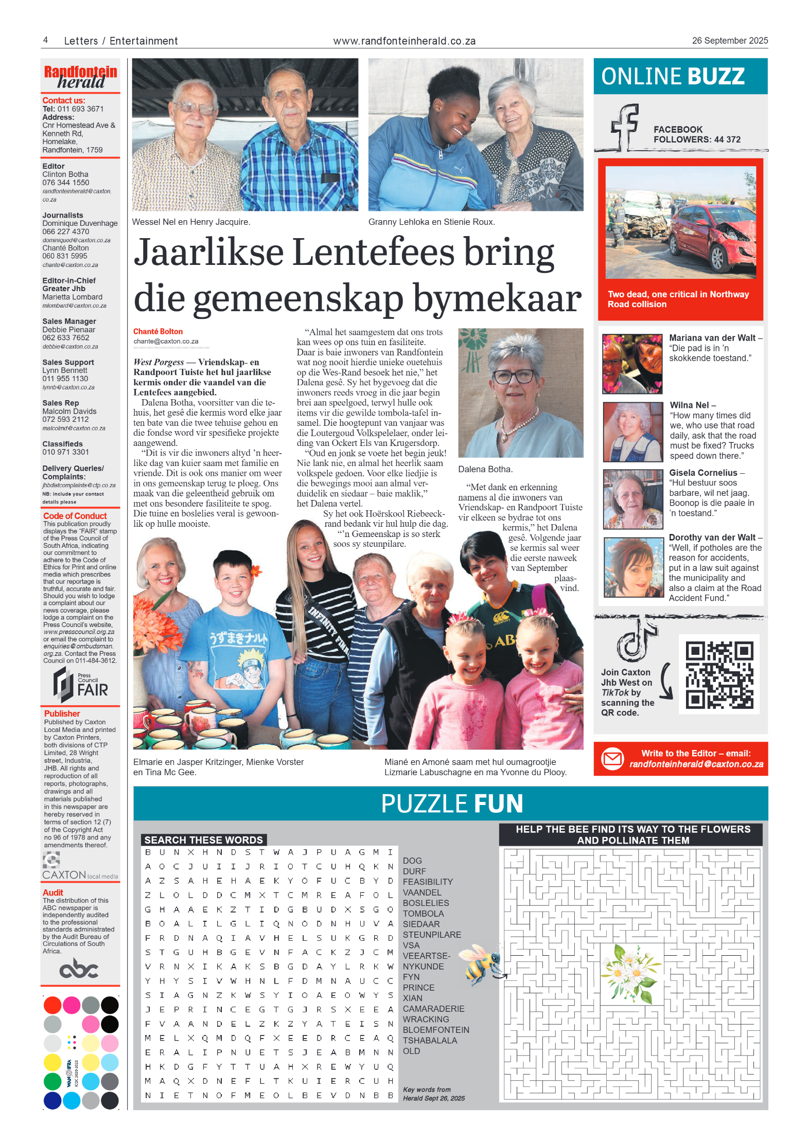 Randfontein Herald 26 September 2025 page 4