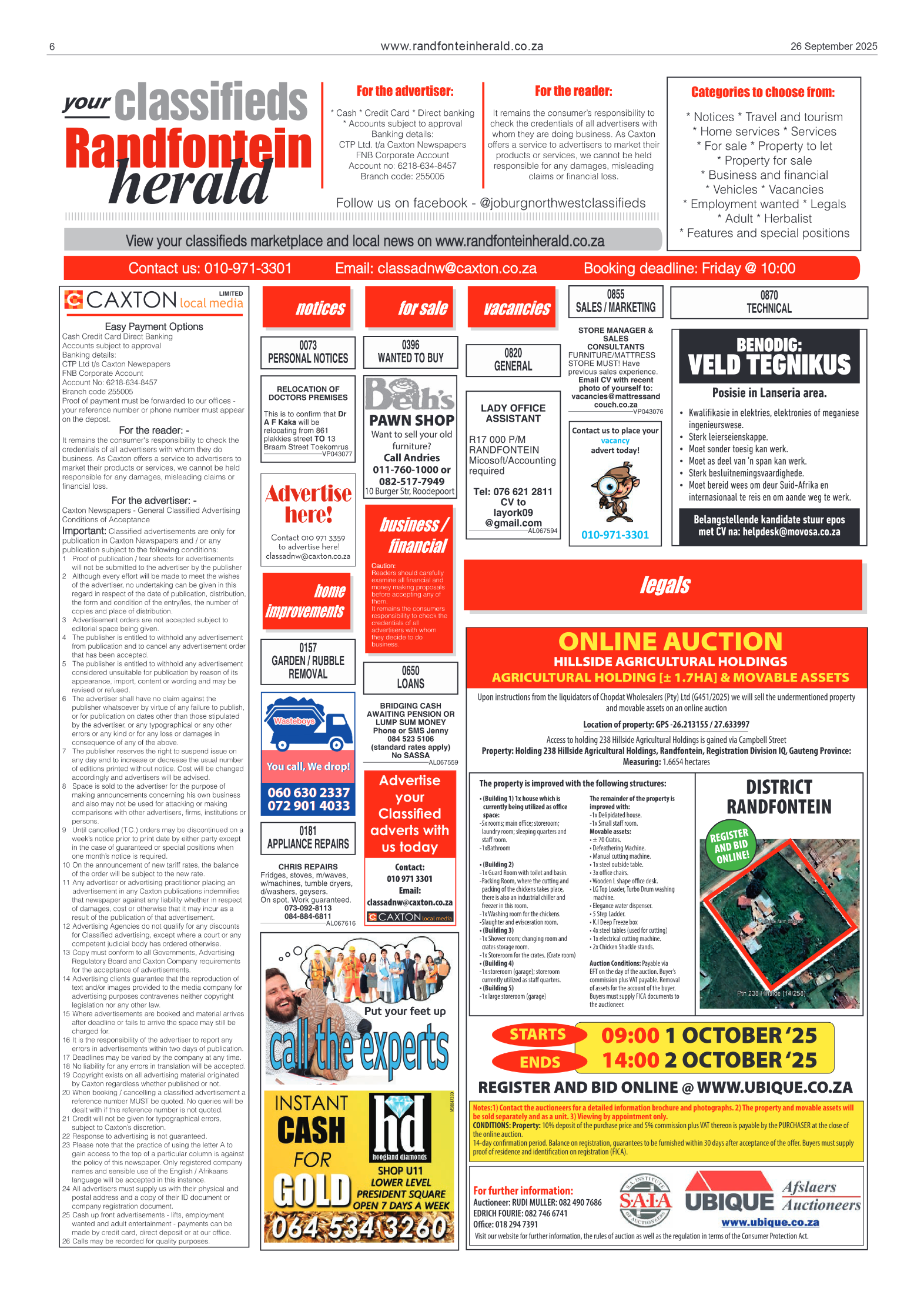 Randfontein Herald 26 September 2025 page 6