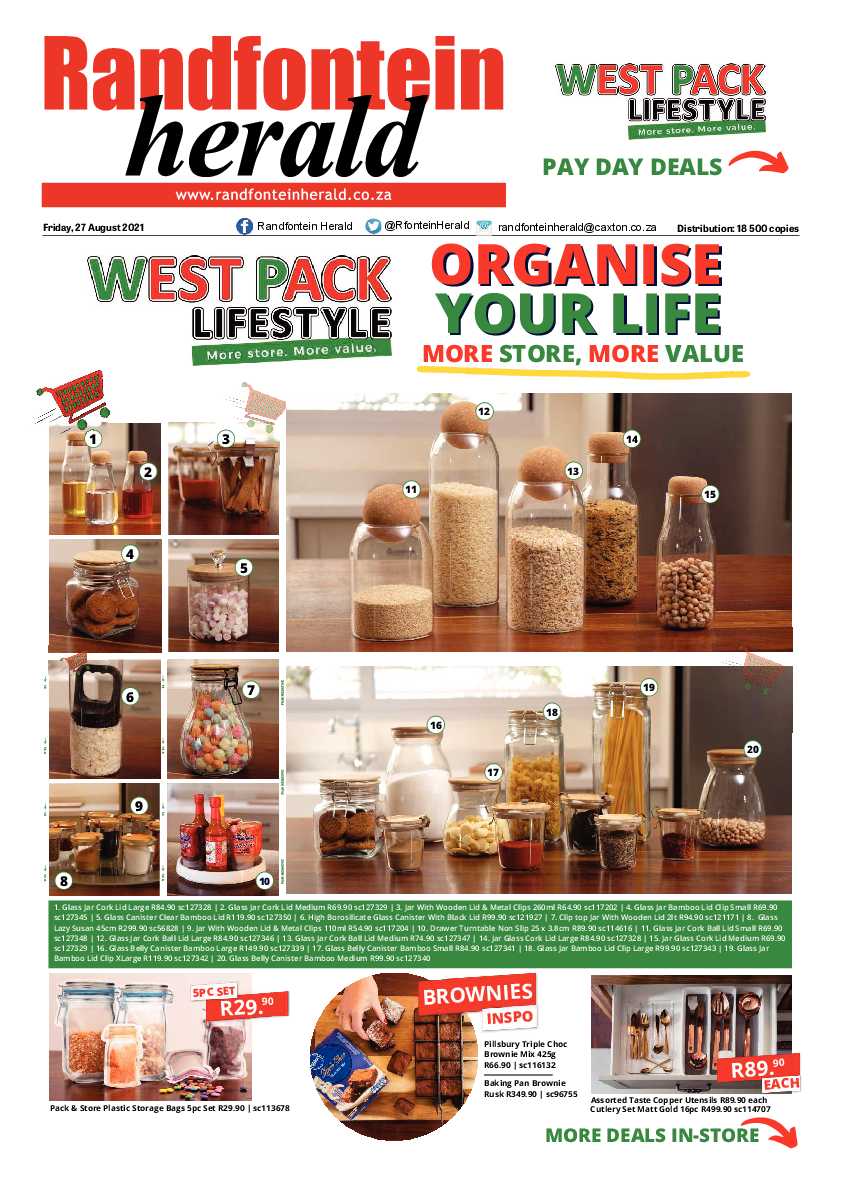 Randfontein Herald 27 August 2021 page 1