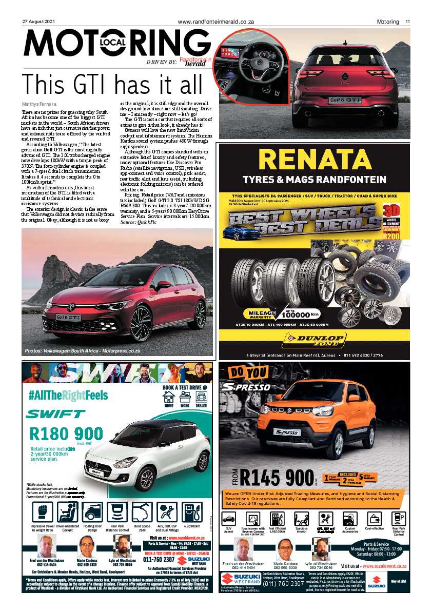 Randfontein Herald 27 August 2021 page 13