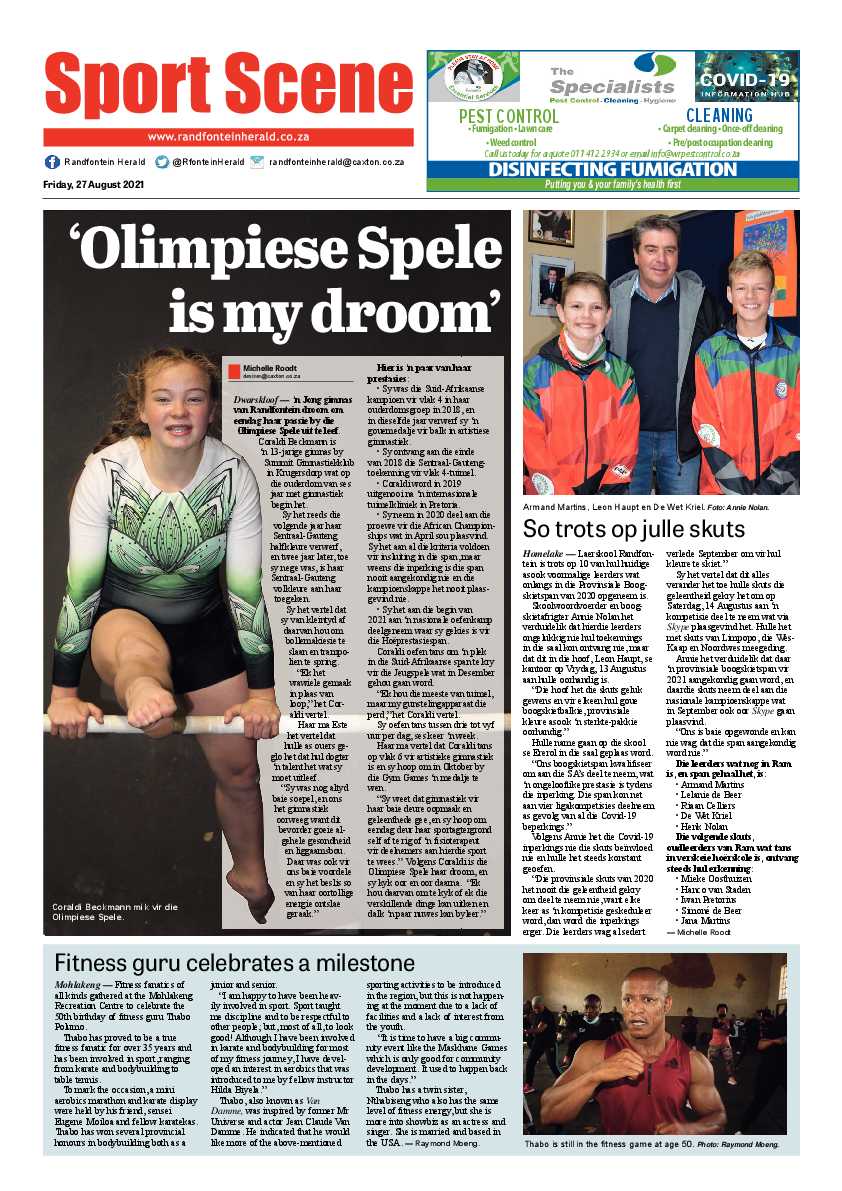 Randfontein Herald 27 August 2021 page 18