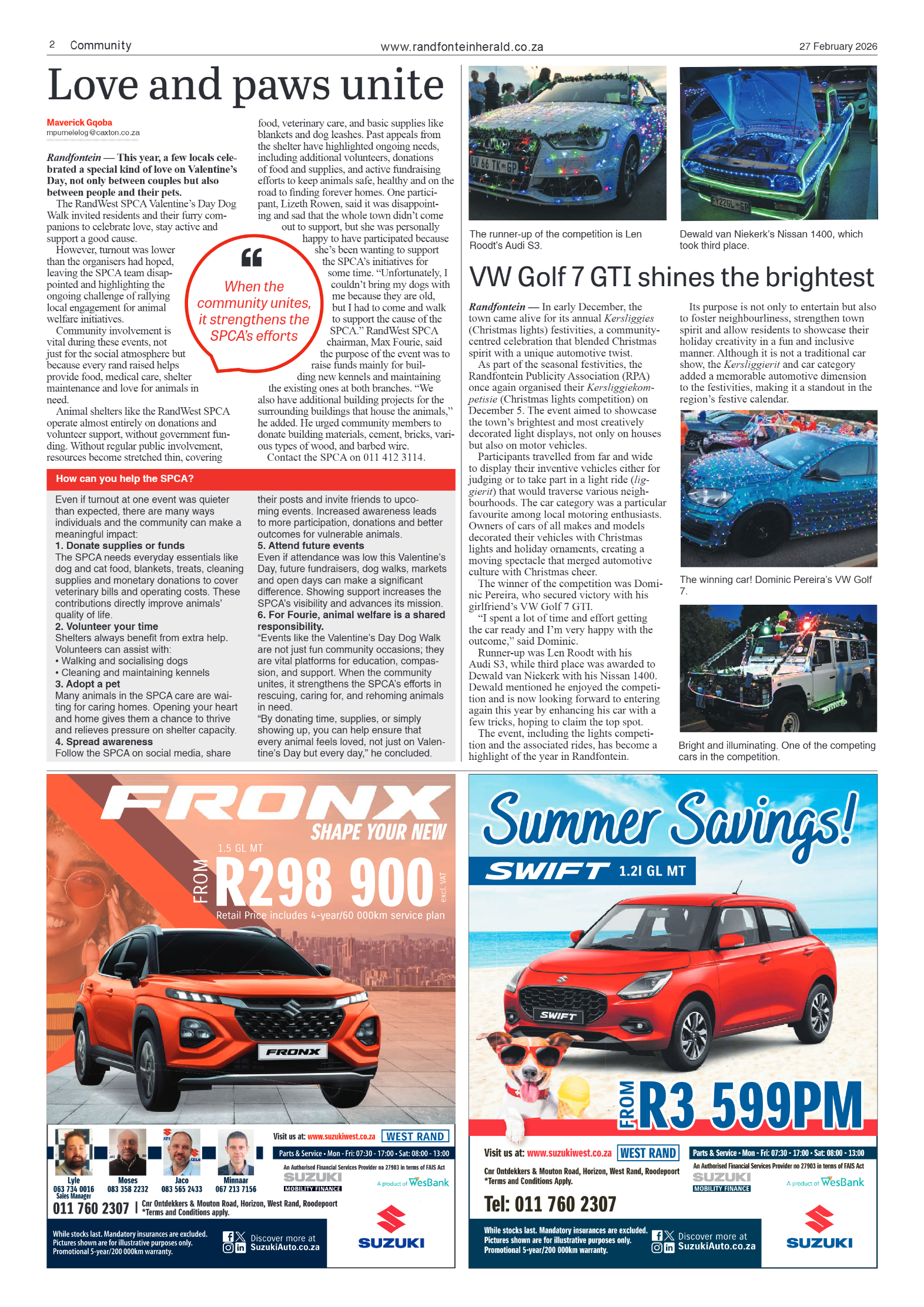 Randfontein Herald 27 February 2026 page 2