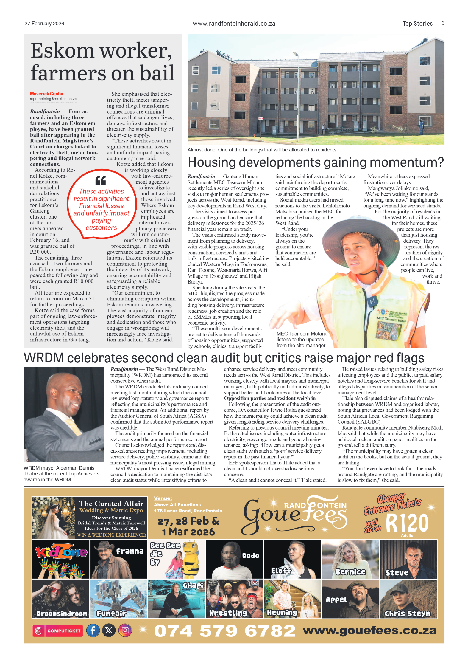 Randfontein Herald 27 February 2026 page 3