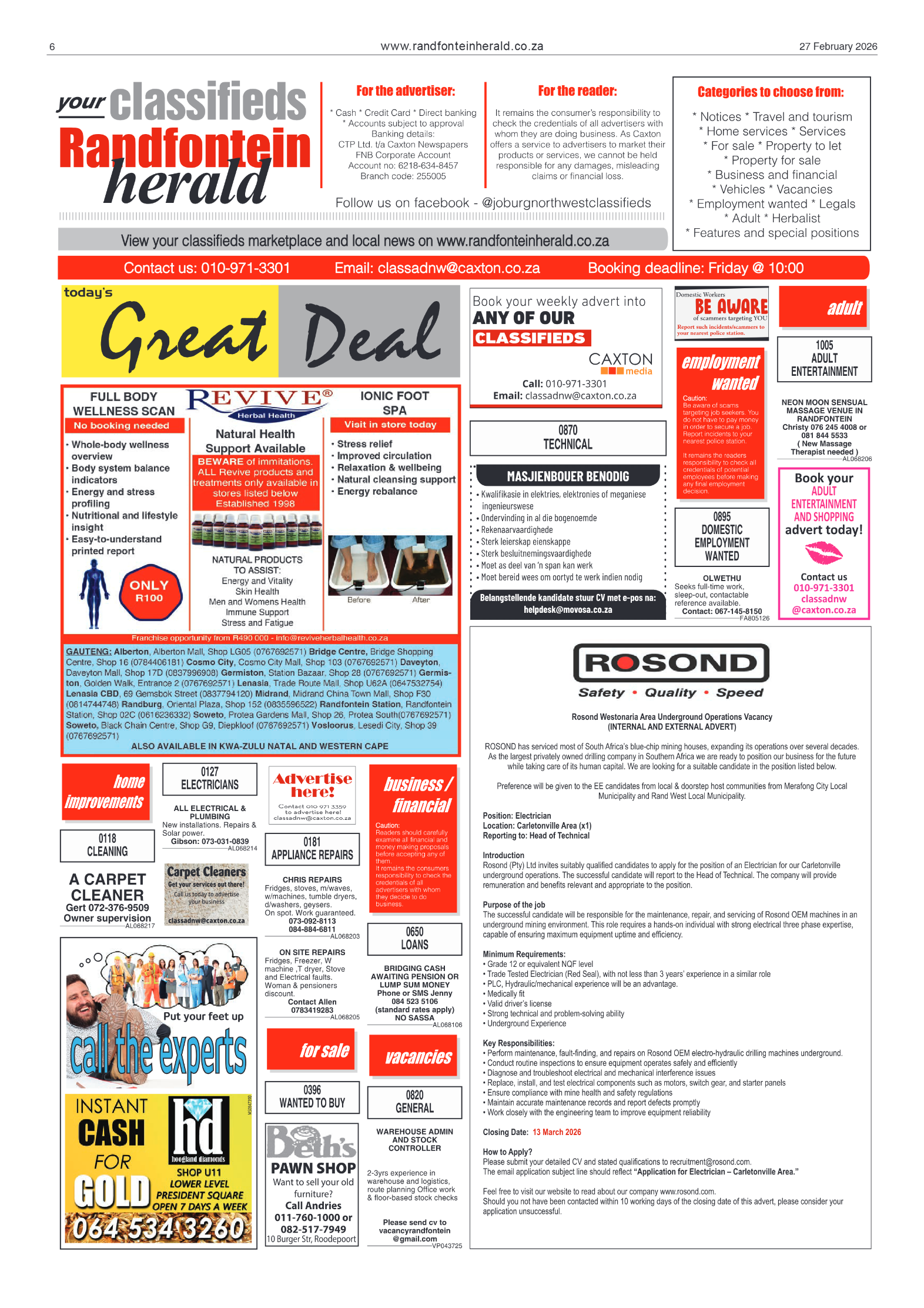 Randfontein Herald 27 February 2026 page 6