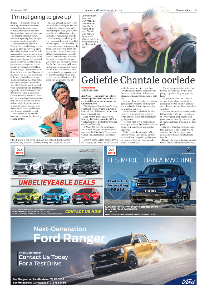 Randfontein Herald 27 January 2023 page 3