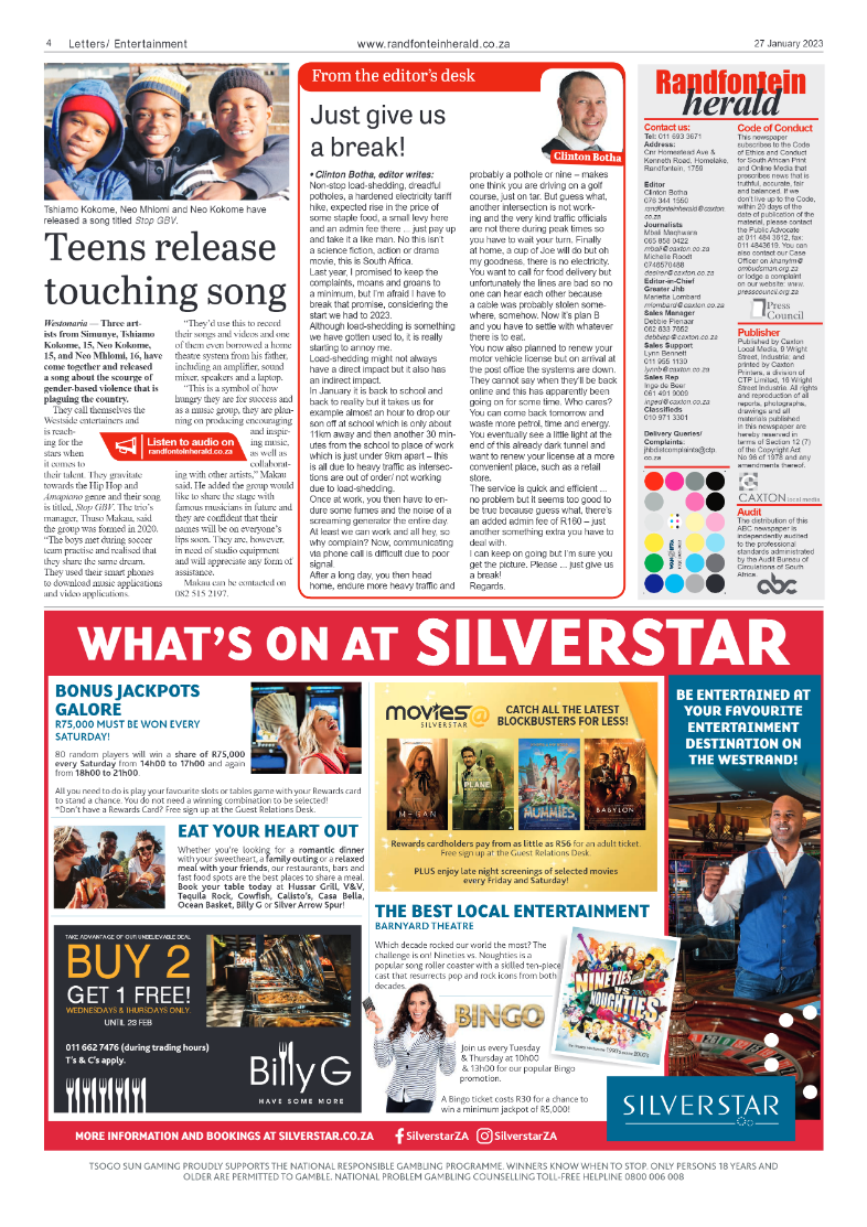 Randfontein Herald 27 January 2023 page 4