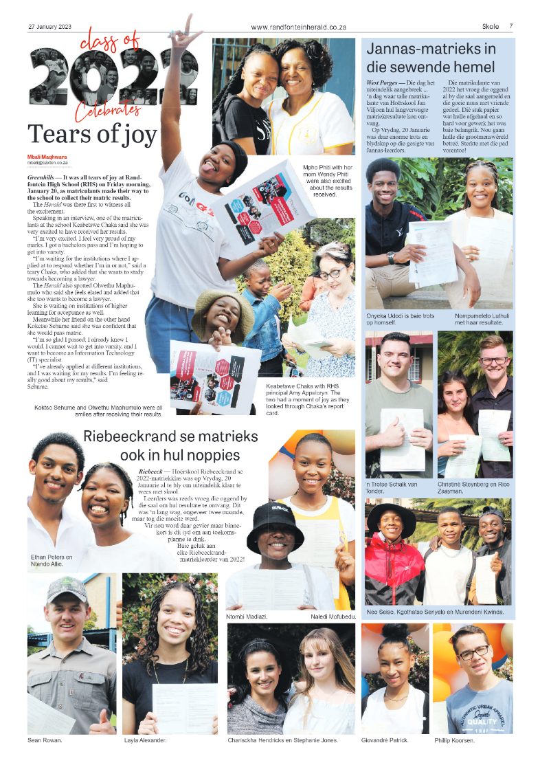 Randfontein Herald 27 January 2023 page 7