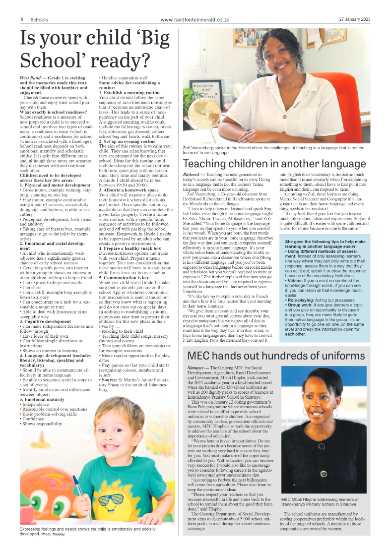 Randfontein Herald 27 January 2023 page 8