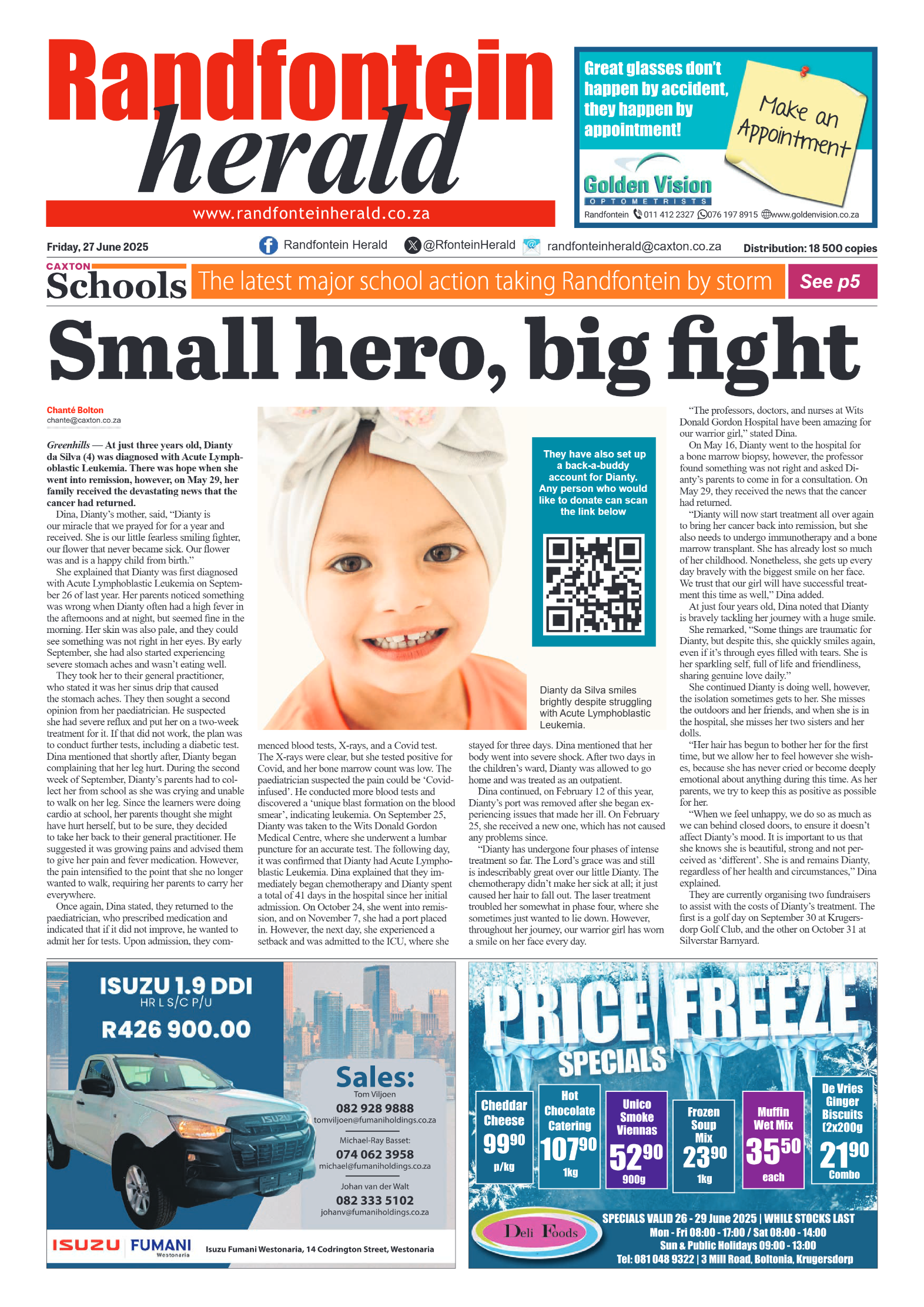 Randfontein Herald 27 June 2025 page 1