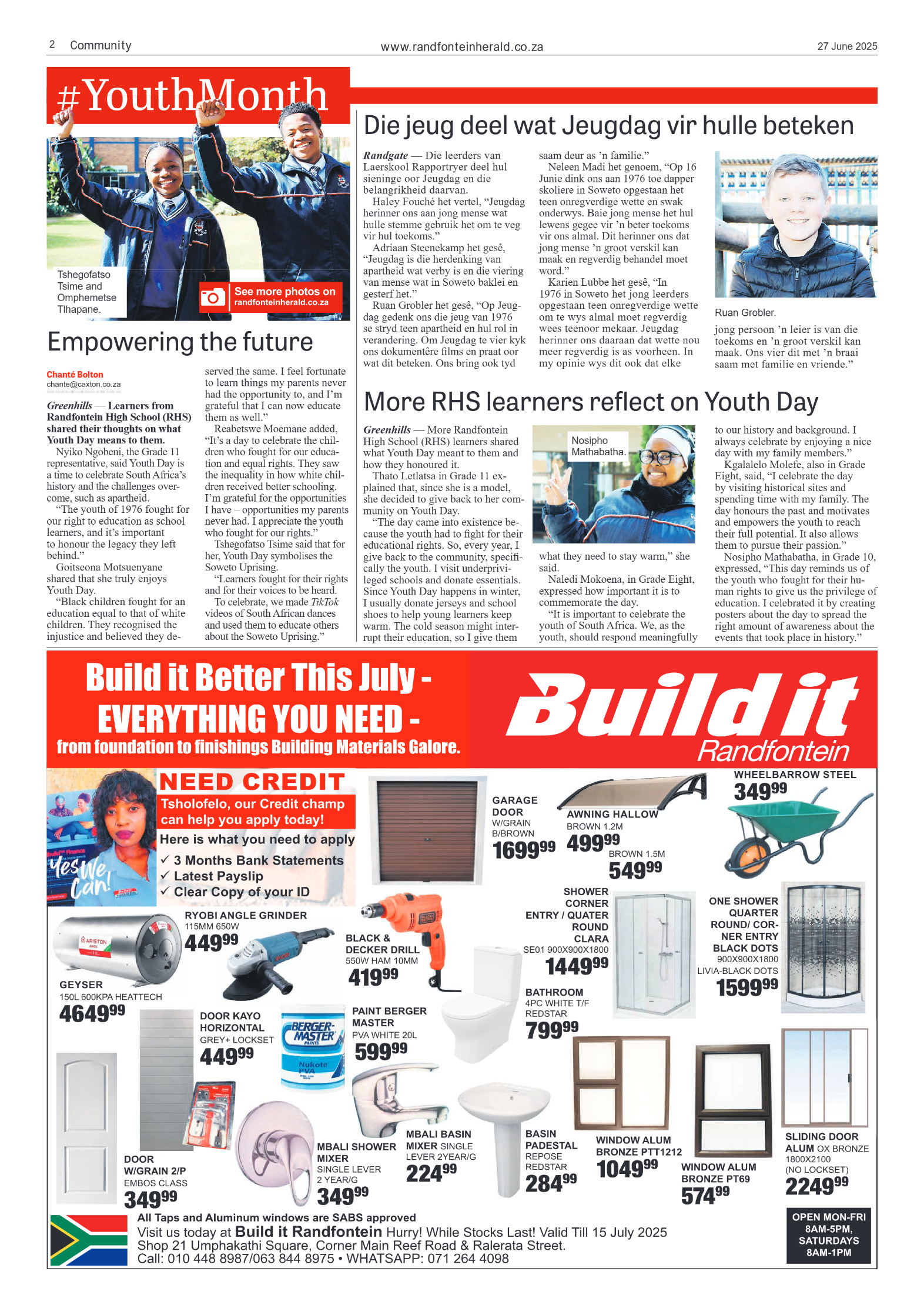 Randfontein Herald 27 June 2025 page 2