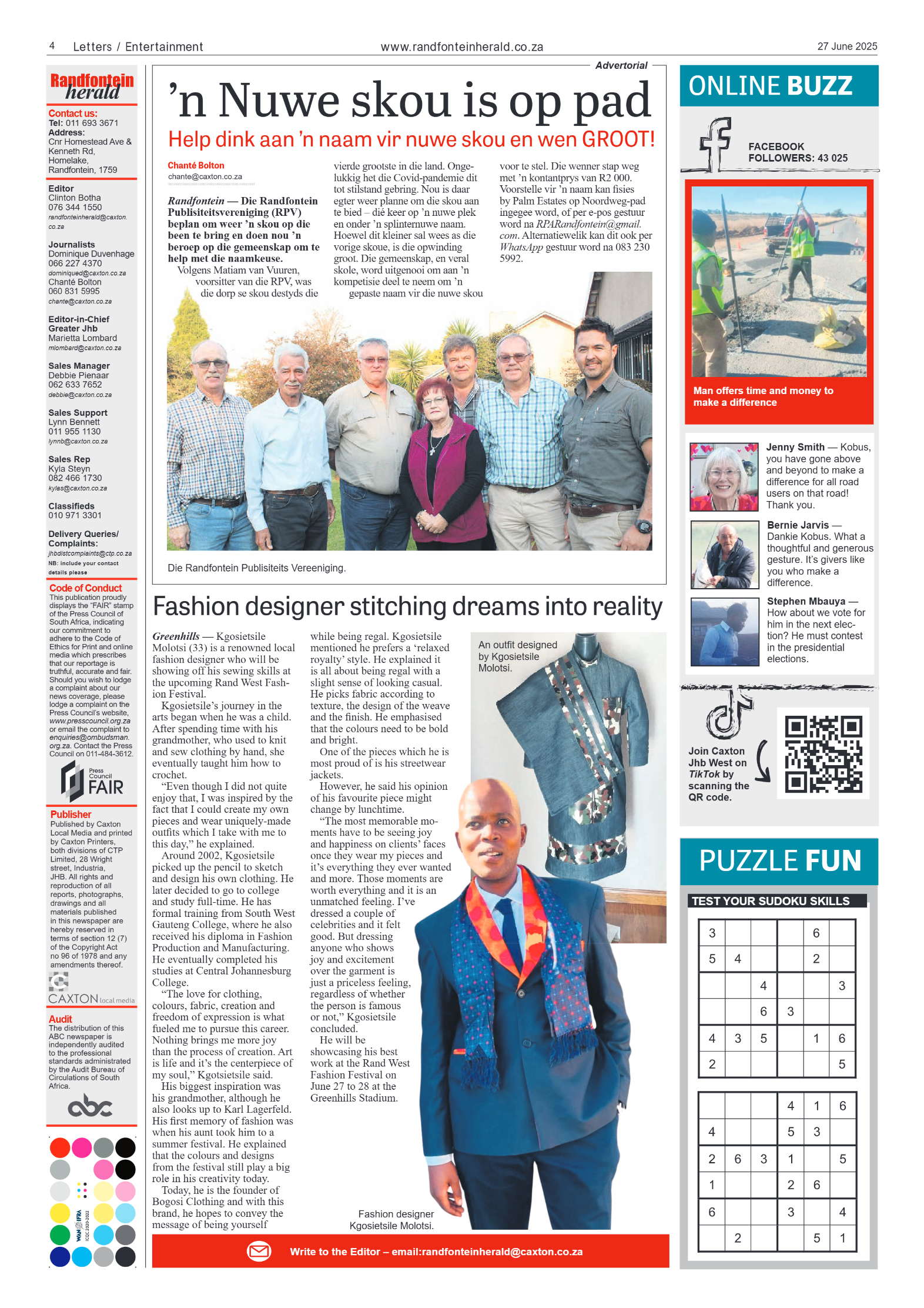 Randfontein Herald 27 June 2025 page 4