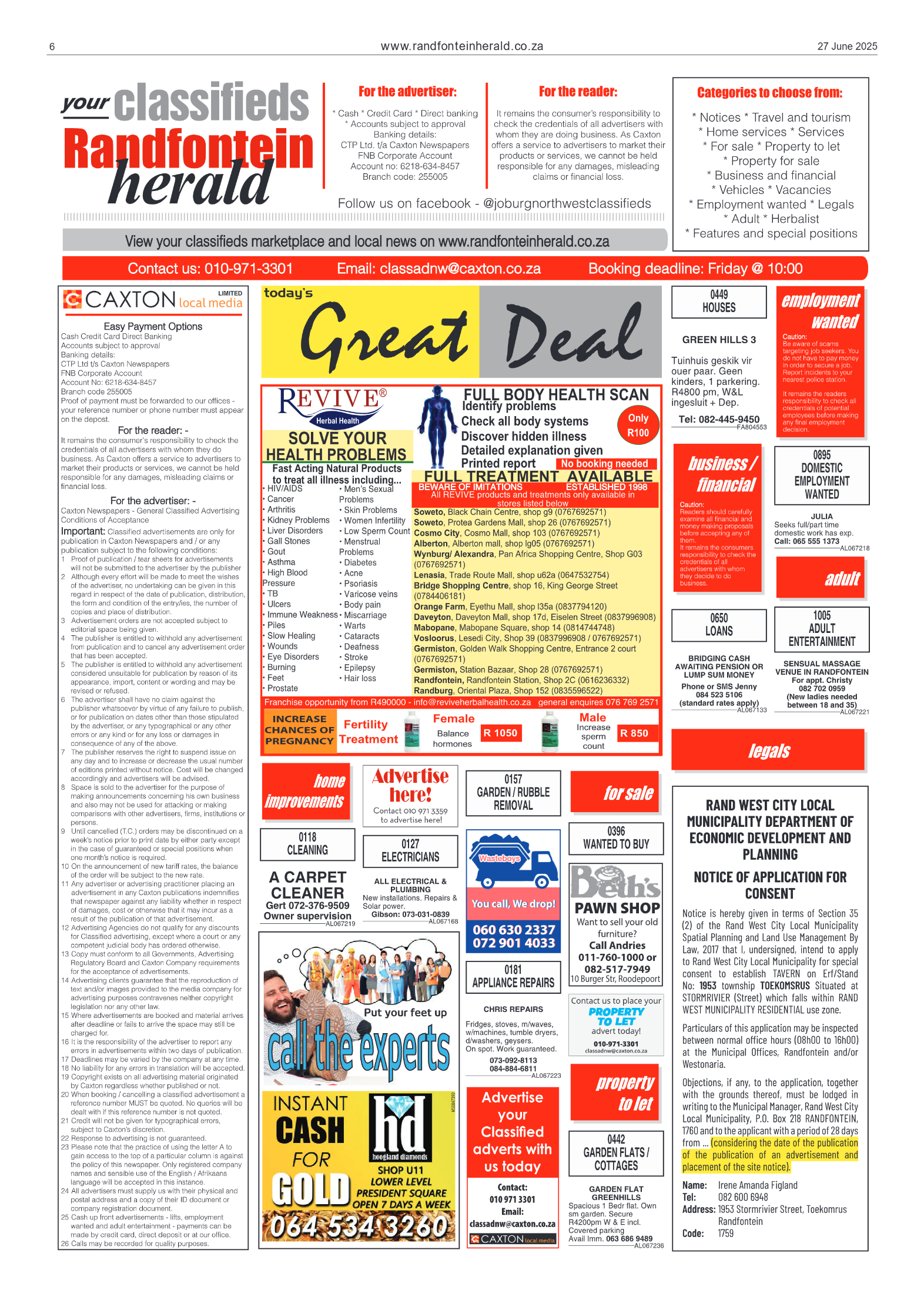 Randfontein Herald 27 June 2025 page 6