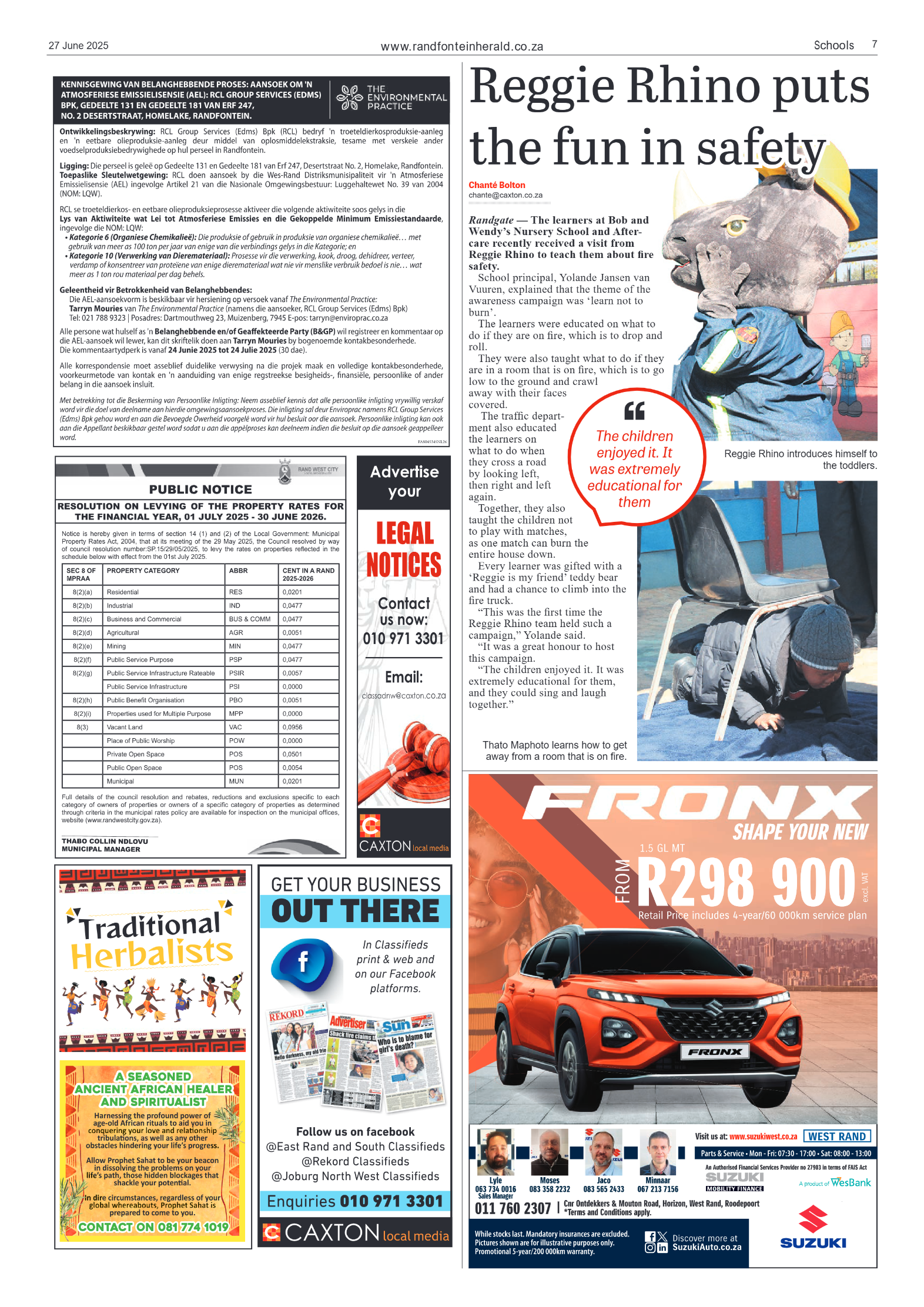 Randfontein Herald 27 June 2025 page 7