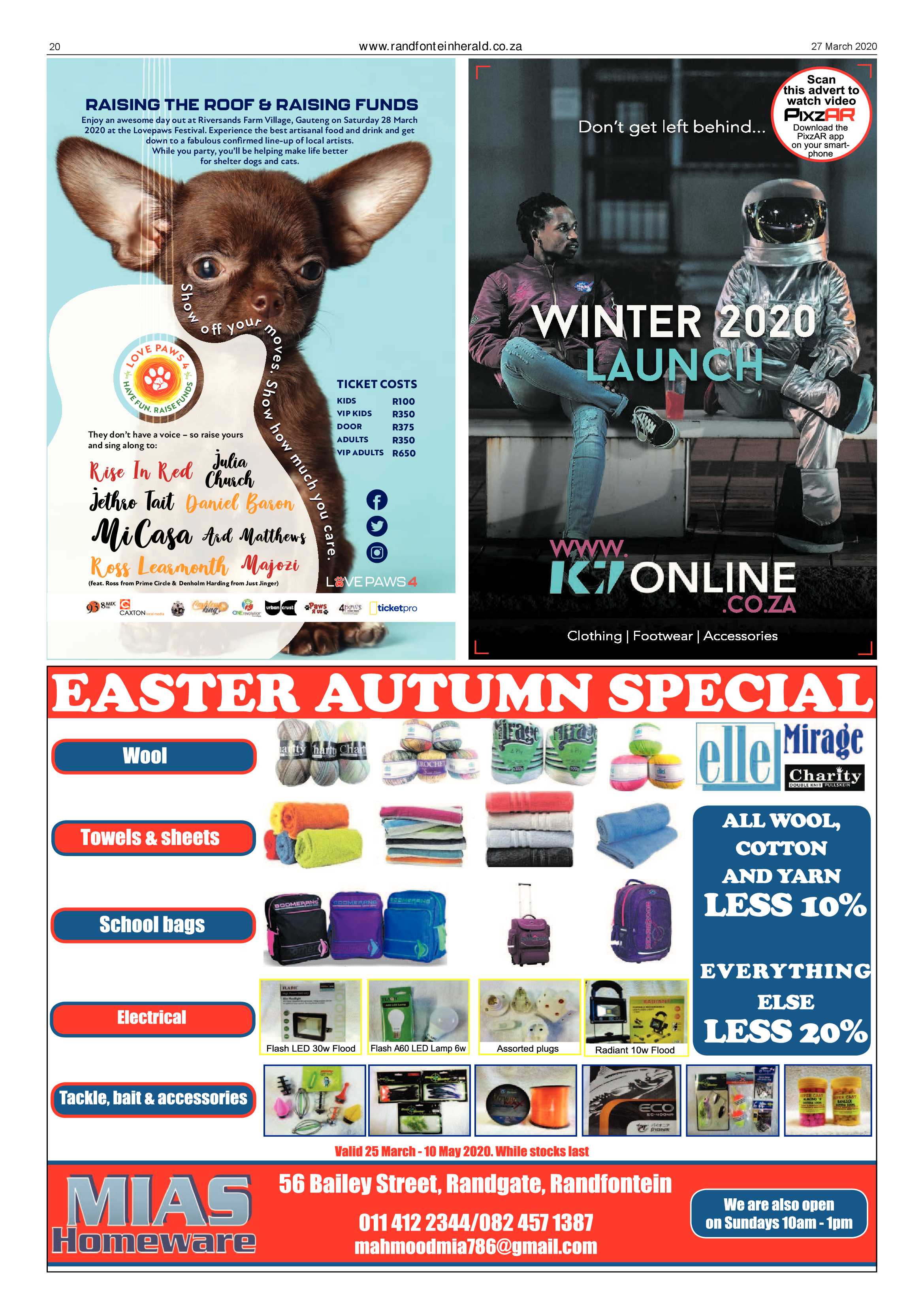 Randfontein Herald 27 March 2020 page 20