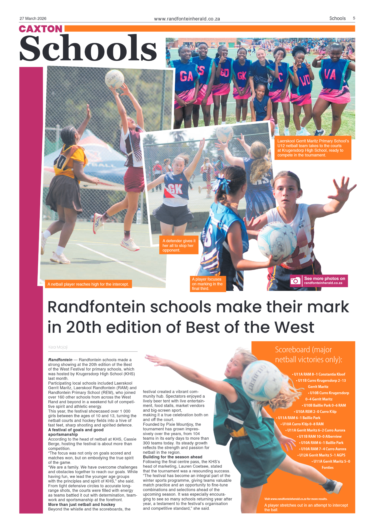 Randfontein Herald 27 March 2026 page 5