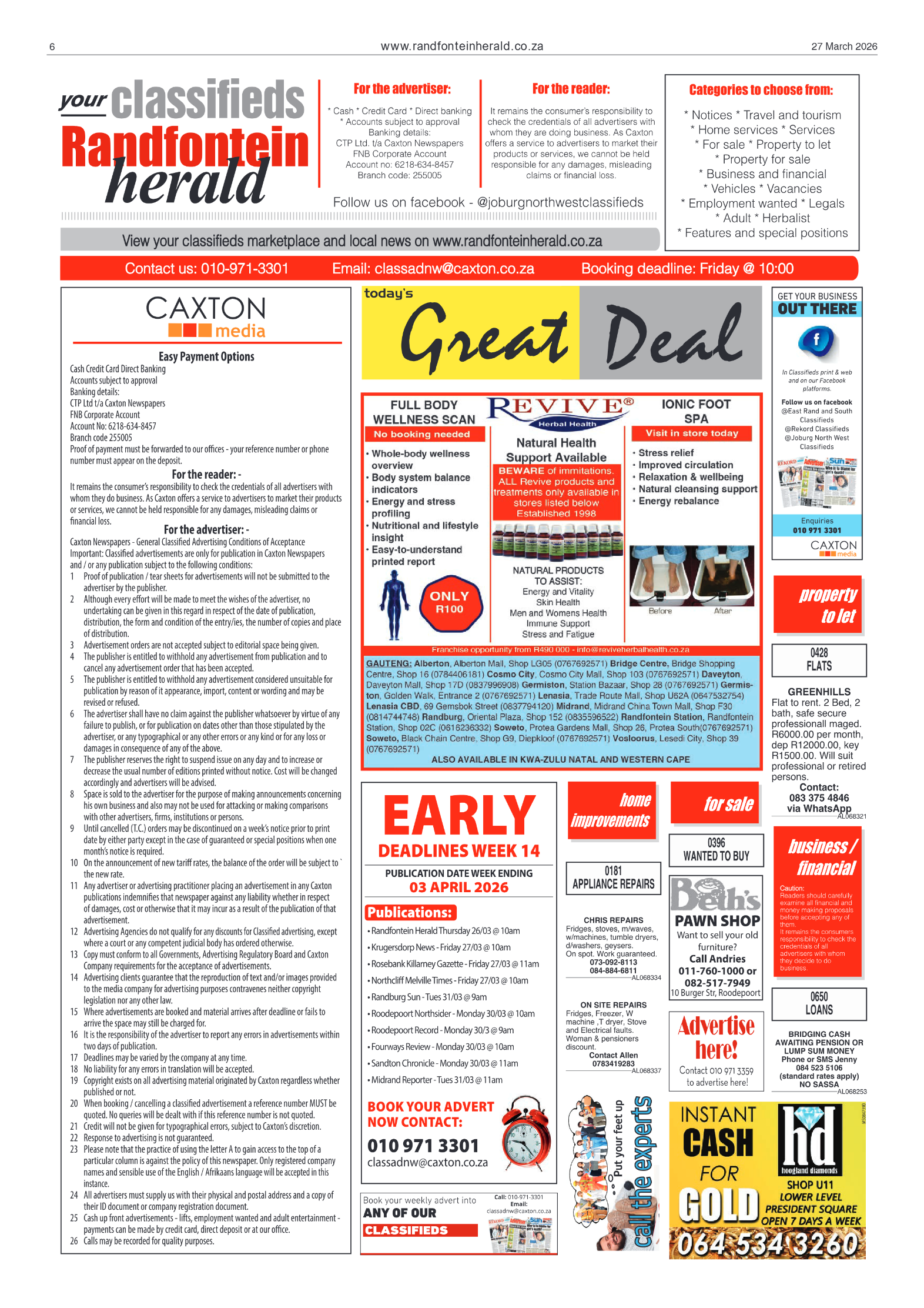 Randfontein Herald 27 March 2026 page 6