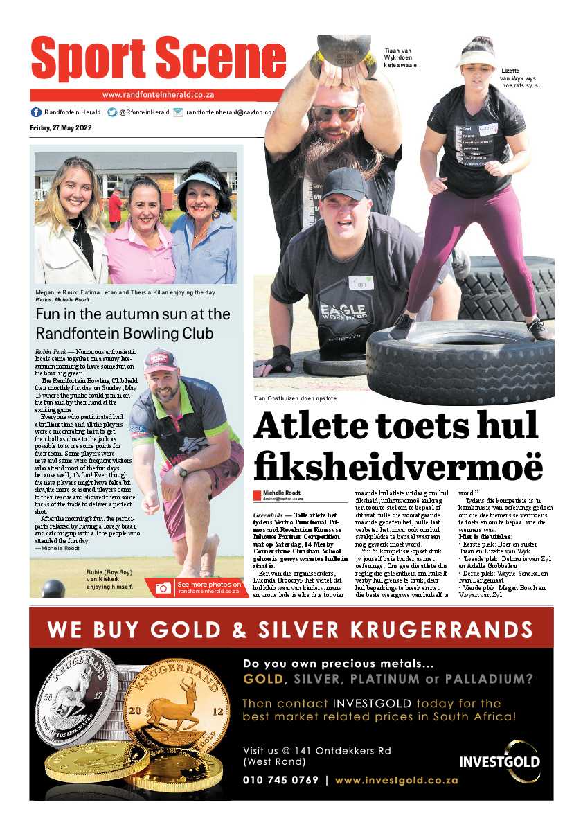 Randfontein Herald 27 May 2022 page 12