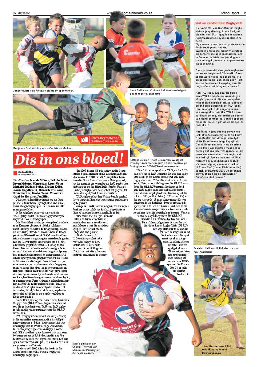 Randfontein Herald 27 May 2022 page 9