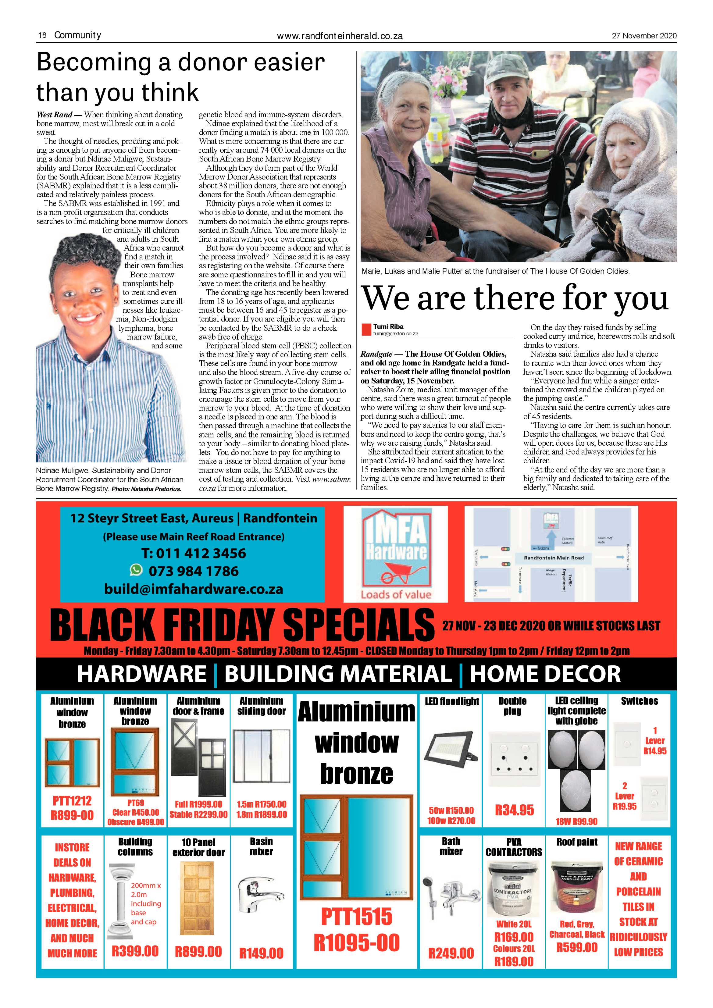 Randfontein Herald 27 November 2020 page 18