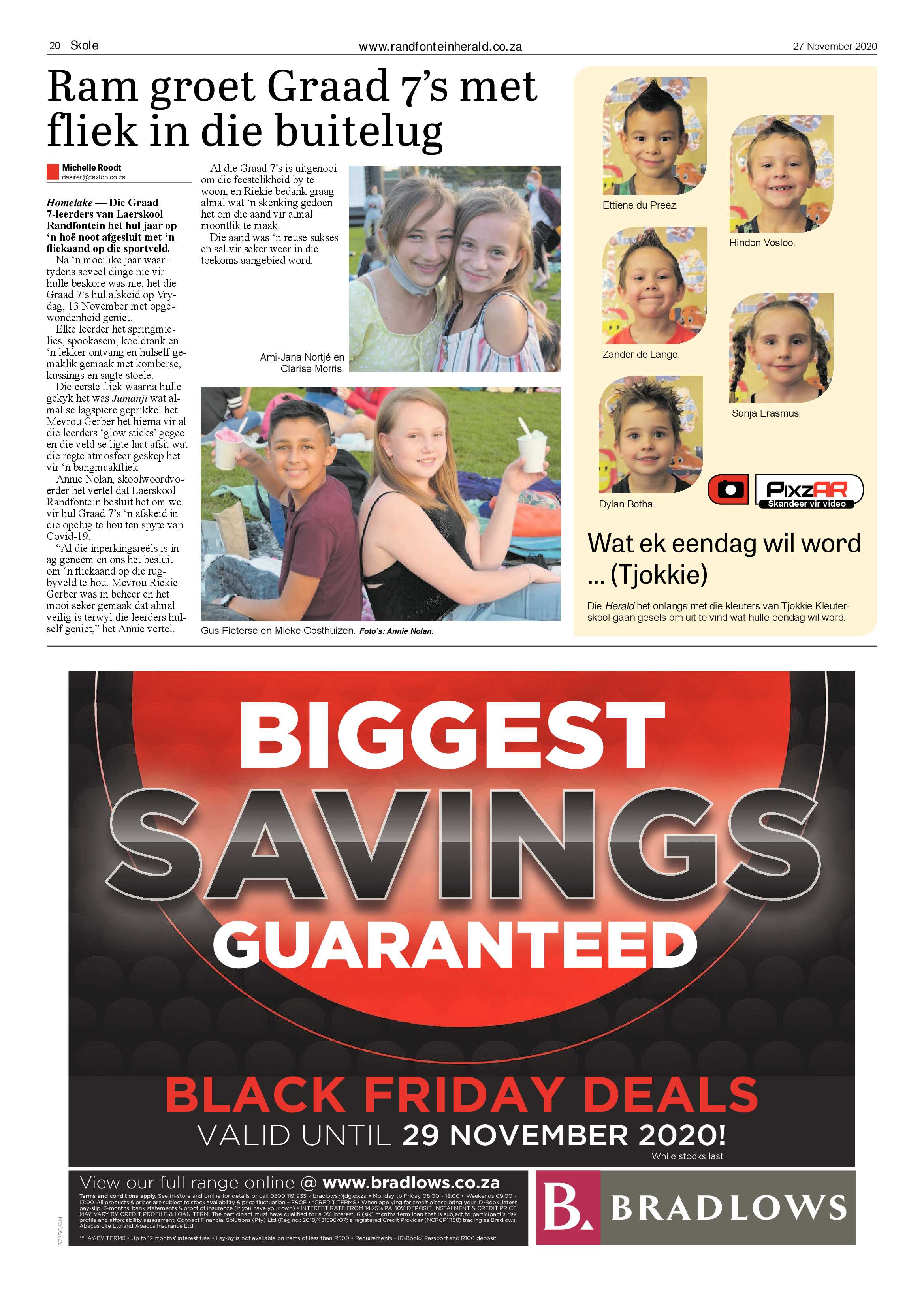 Randfontein Herald 27 November 2020 page 20