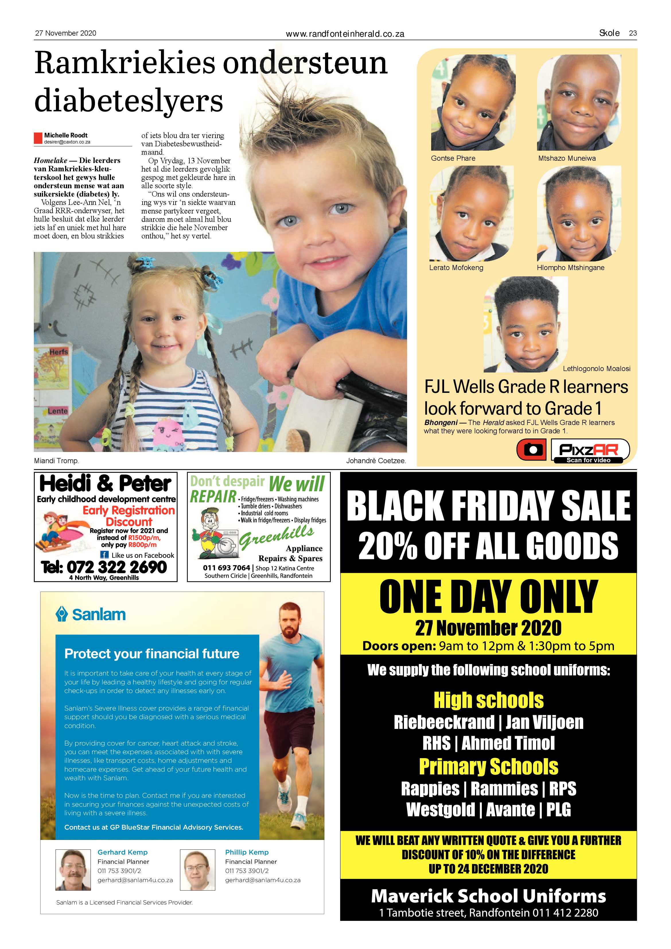 Randfontein Herald 27 November 2020 page 23